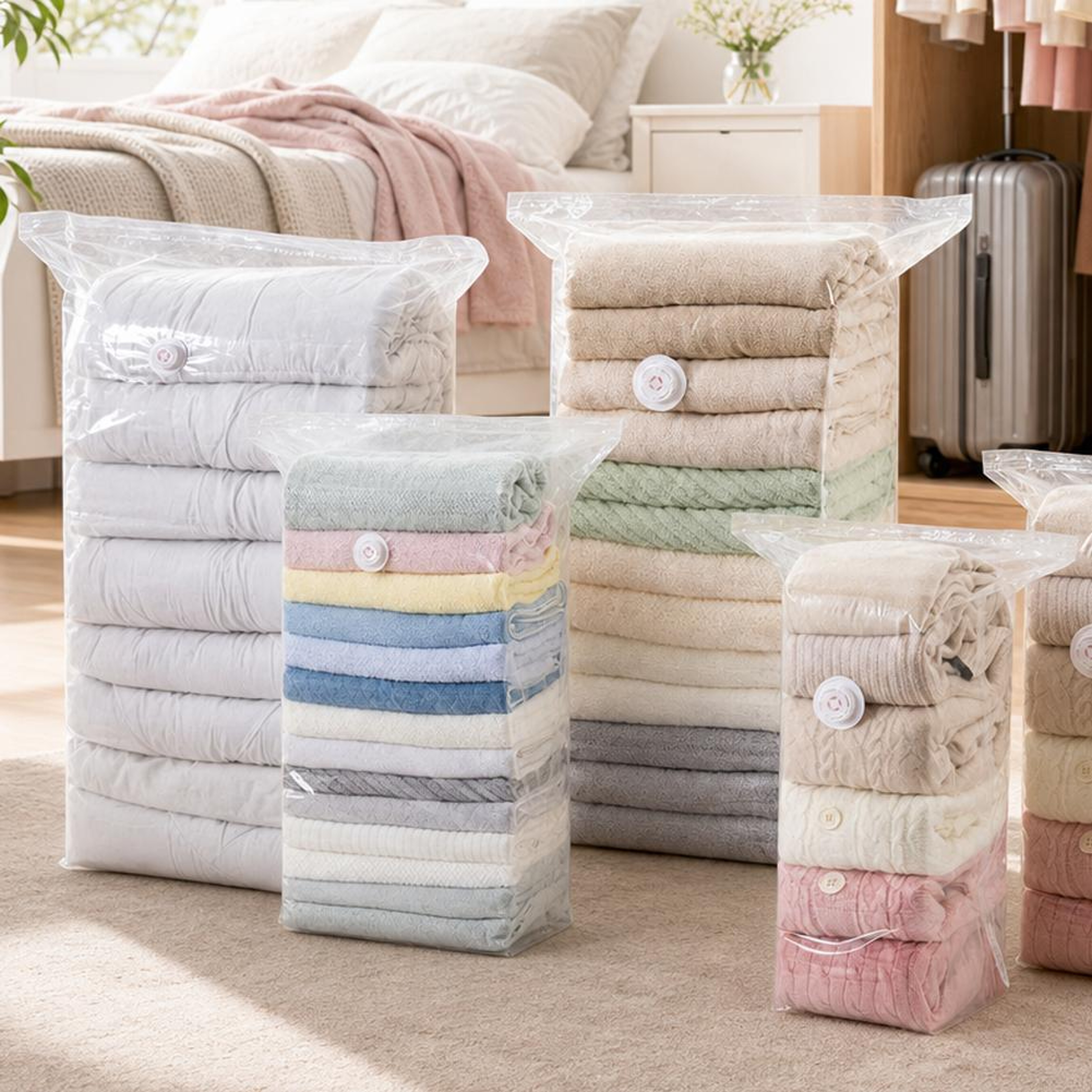 Thickened Vacuum Storage Bags No Pump Space Saver Compression Bags For Clothes Quilts 4
