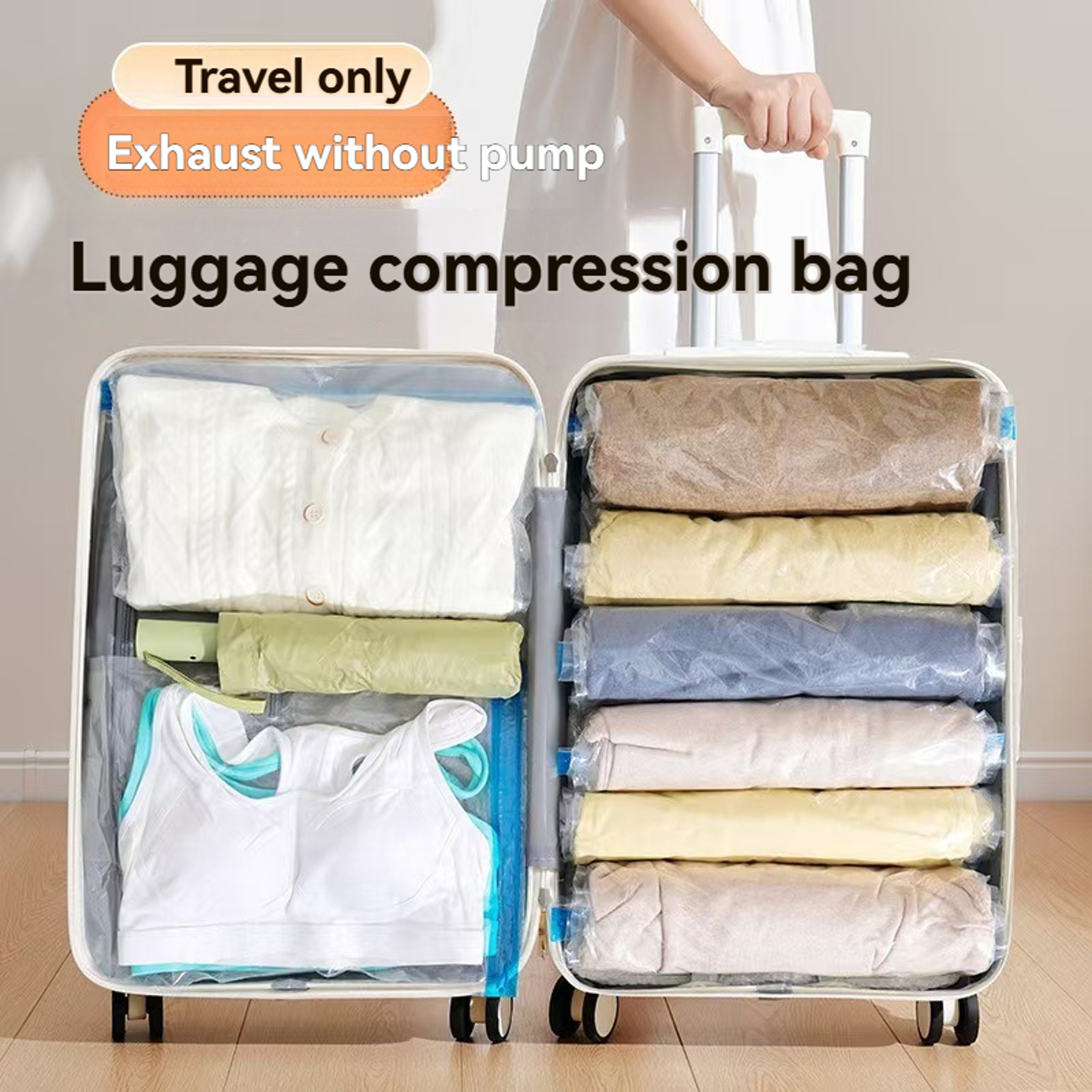 Vacuum Storage Bag Compression Packing Cubes For Travel And Clothing Organization 5