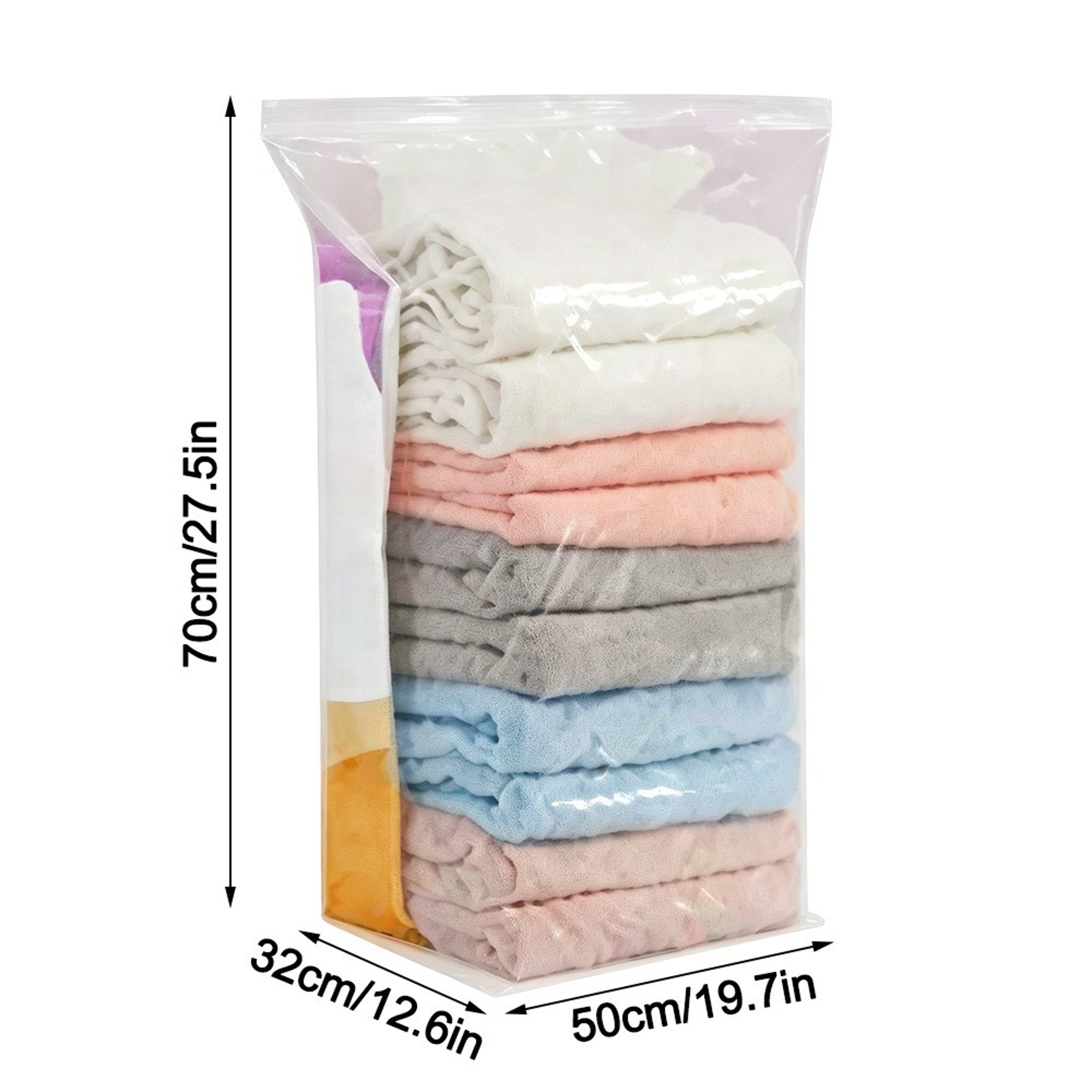 No Pump Vacuum Storage Bags Large Space Saving Compression Bags For Clothes And Bedding 6