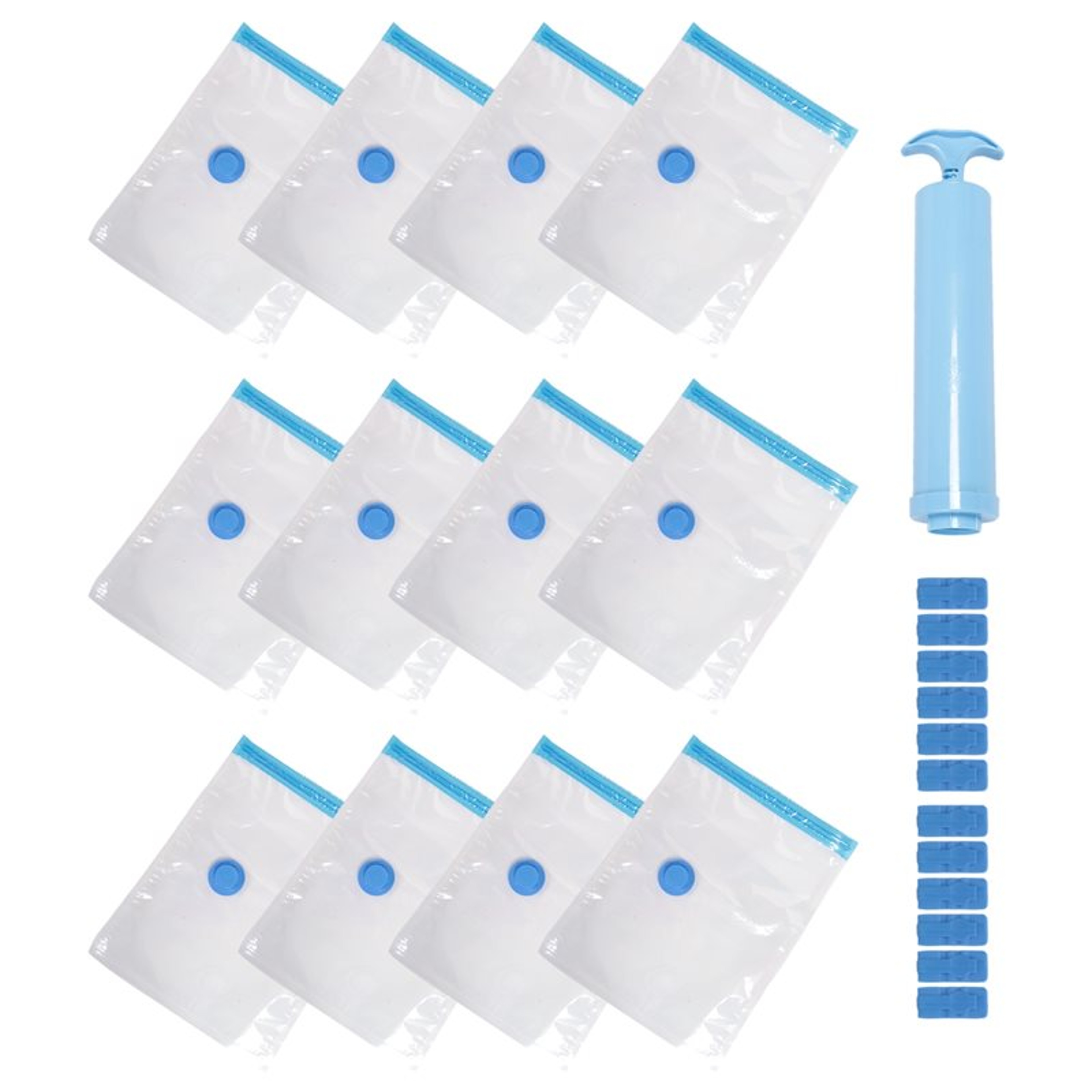Vacuum Storage Bags For Clothes With Hand Pump Reusable Travel Compression Bags 1