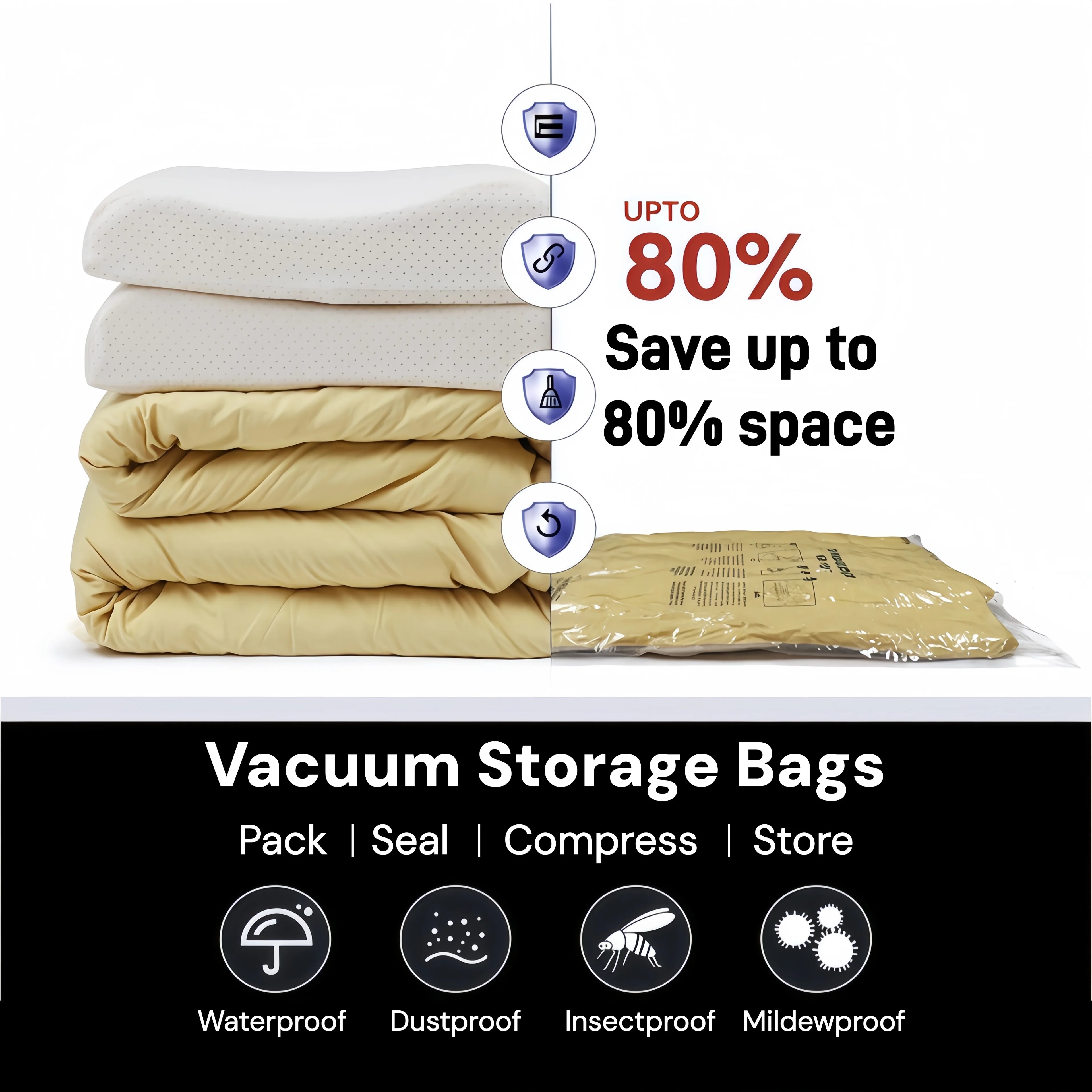 Space Saving Vacuum Storage Bags For Clothes Bedding And Travel 1