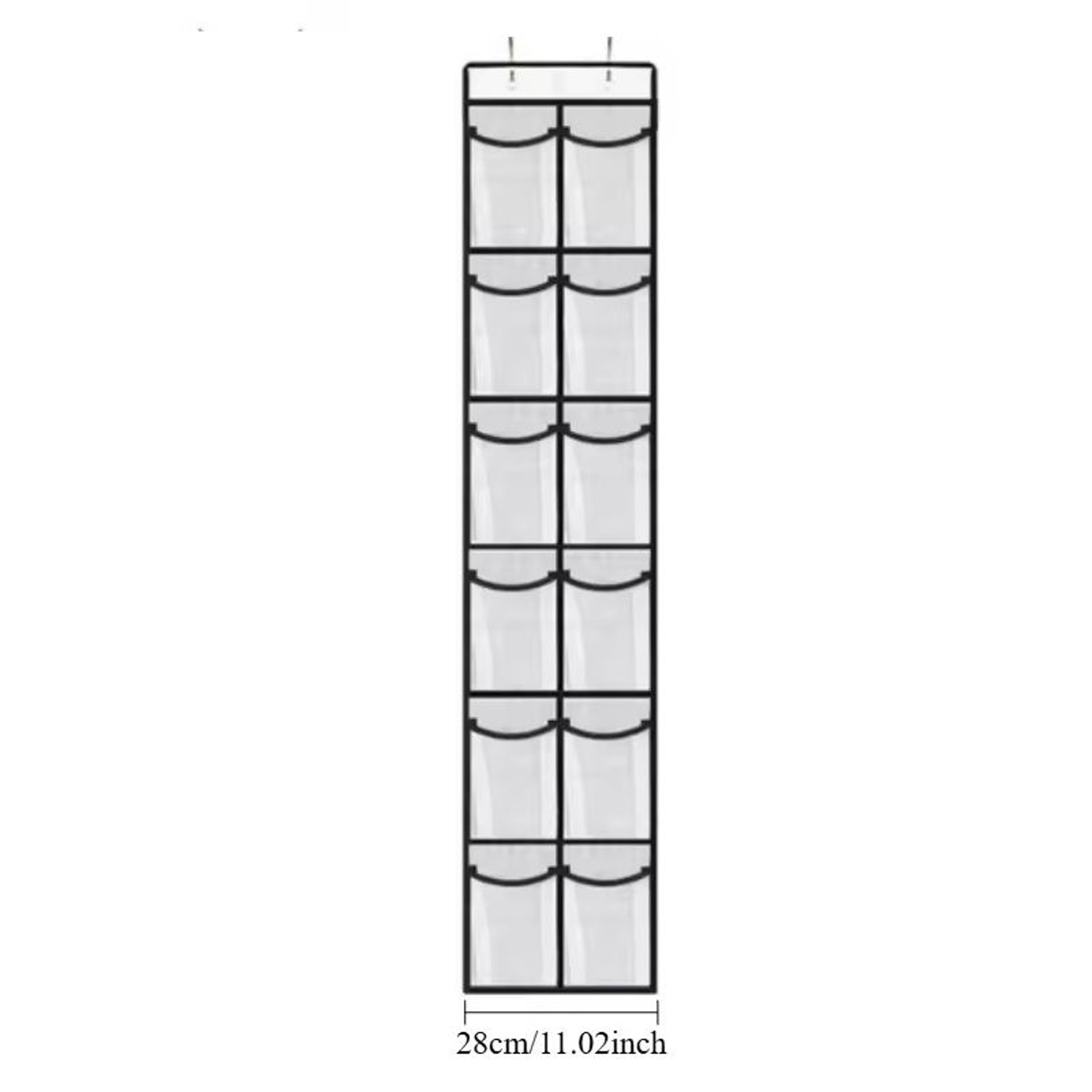 Over The Door Shoe Organizer Large Mesh Pockets Hanging Shoe Storage Rack With Hooks 6