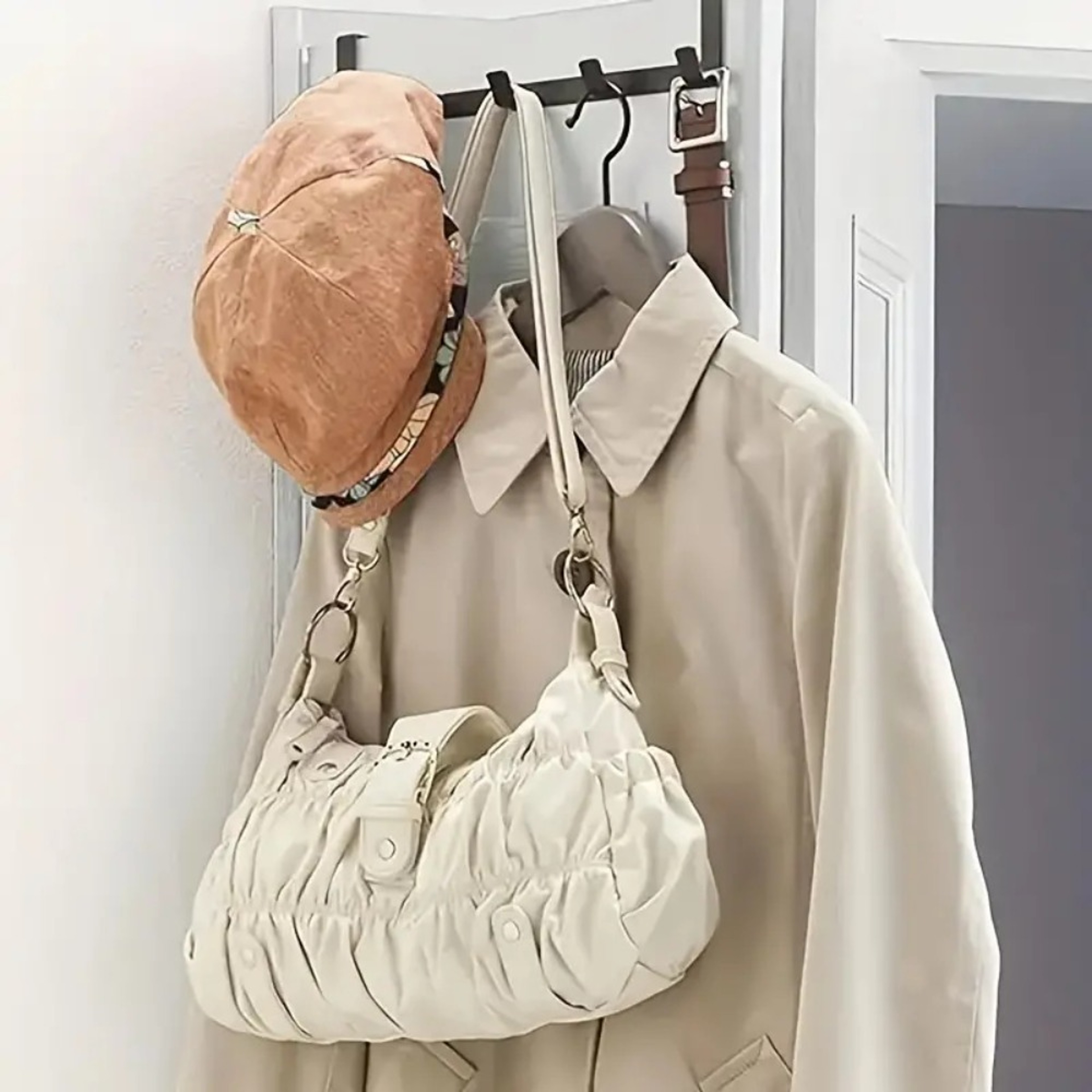 Over Door Hanger Hooks Space Saving Organizer For Clothes Towels Bags 2