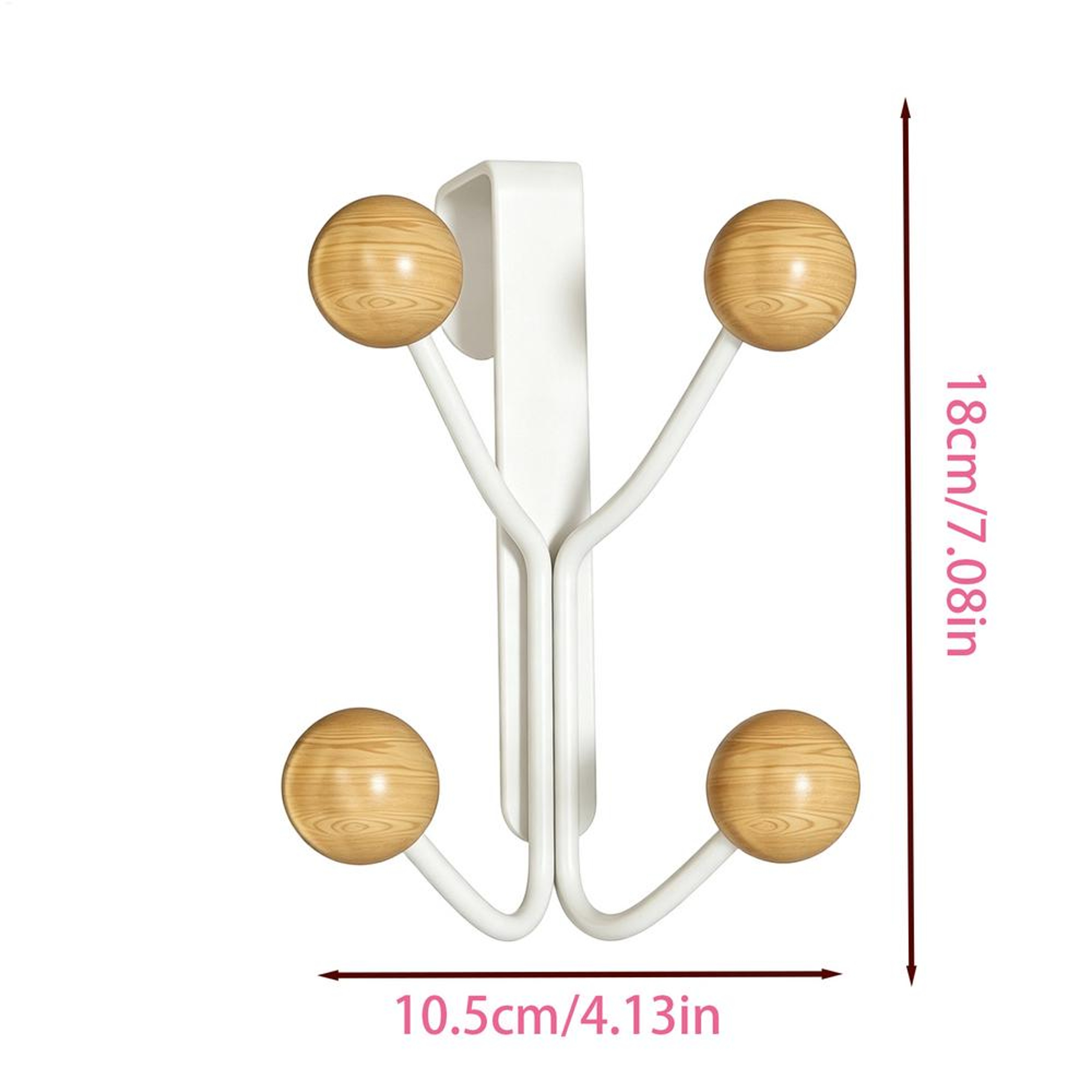 Over Door Hooks Metal Clothes Storage Rack Organizer for Bathroom Bedroom – view 7