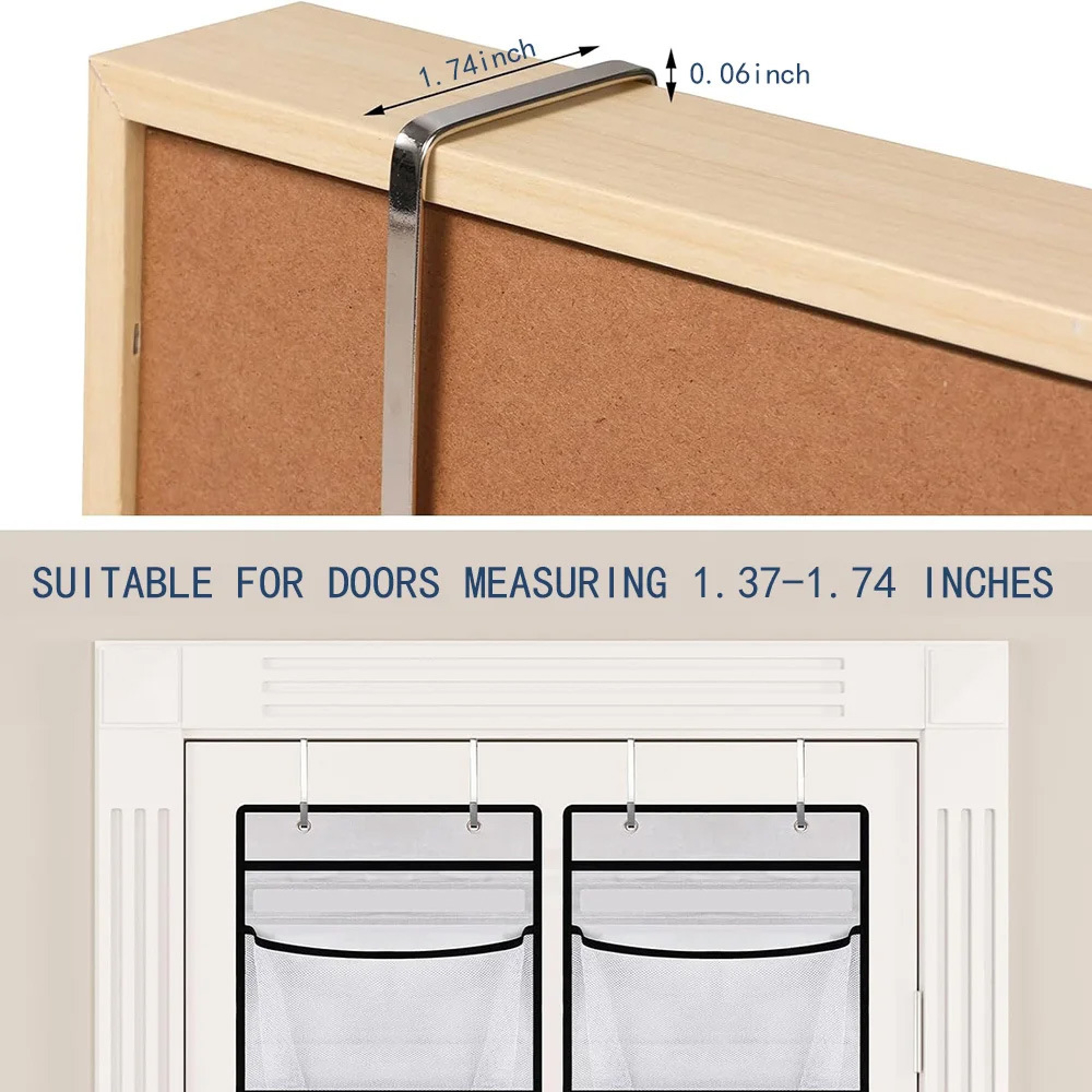 Foldable Over Door Organizer Pocket Hanging Storage Bag For Closet Bedroom Bathroom 6