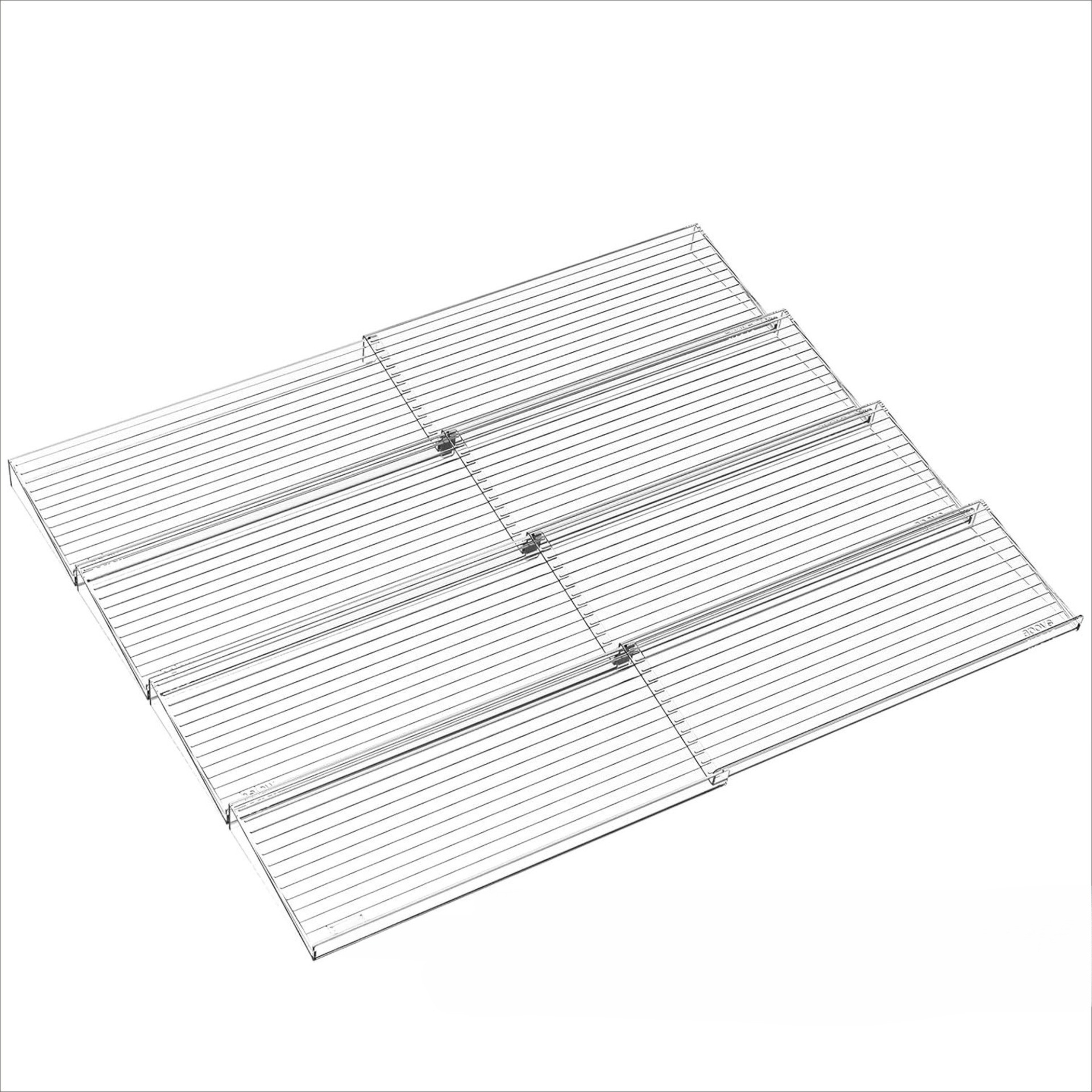 Adjustable Acrylic Spice Drawer Organizer Expandable Kitchen Cabinet Rack 1