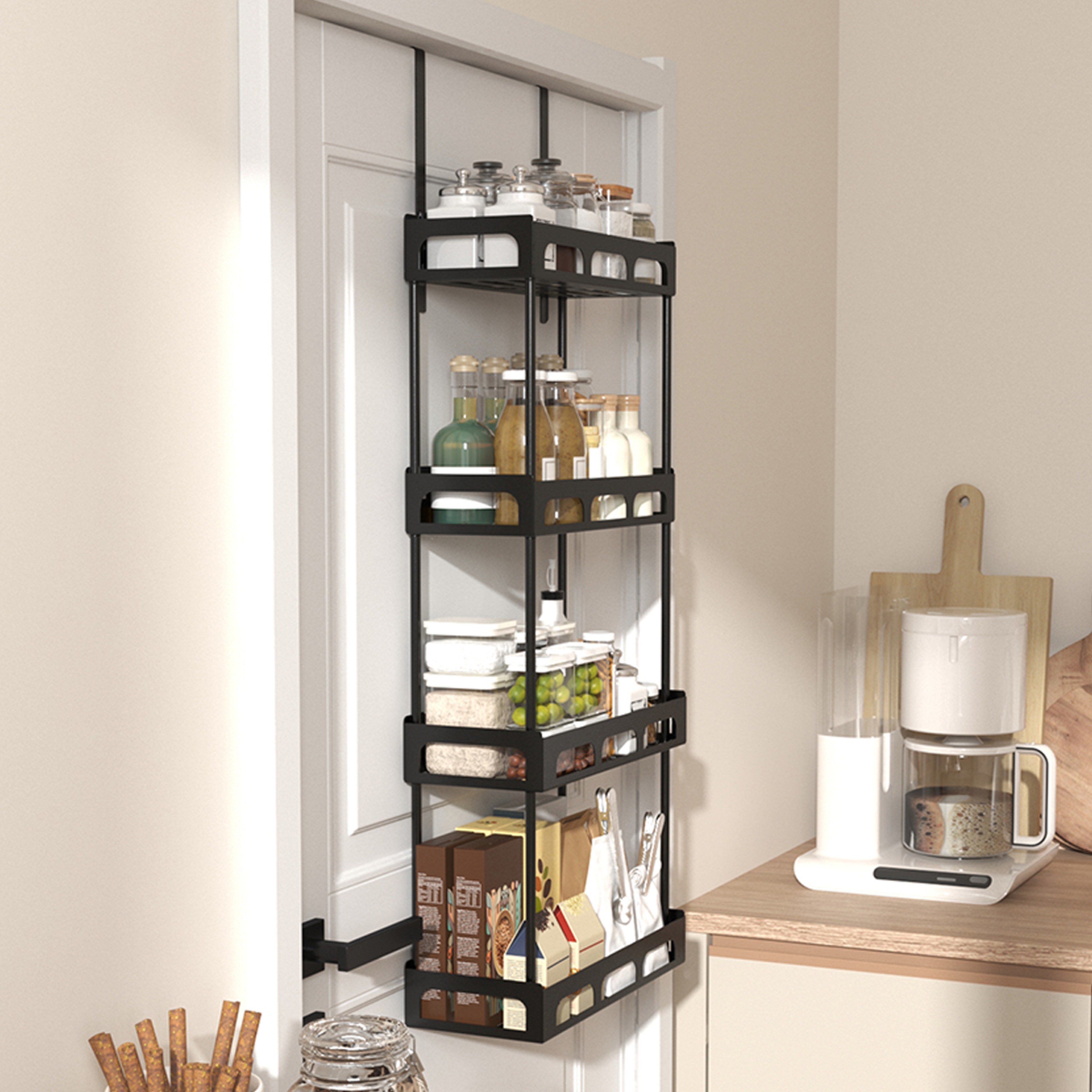 Over Door Storage Rack For Kitchen Pantry Spice And Food Organization 1