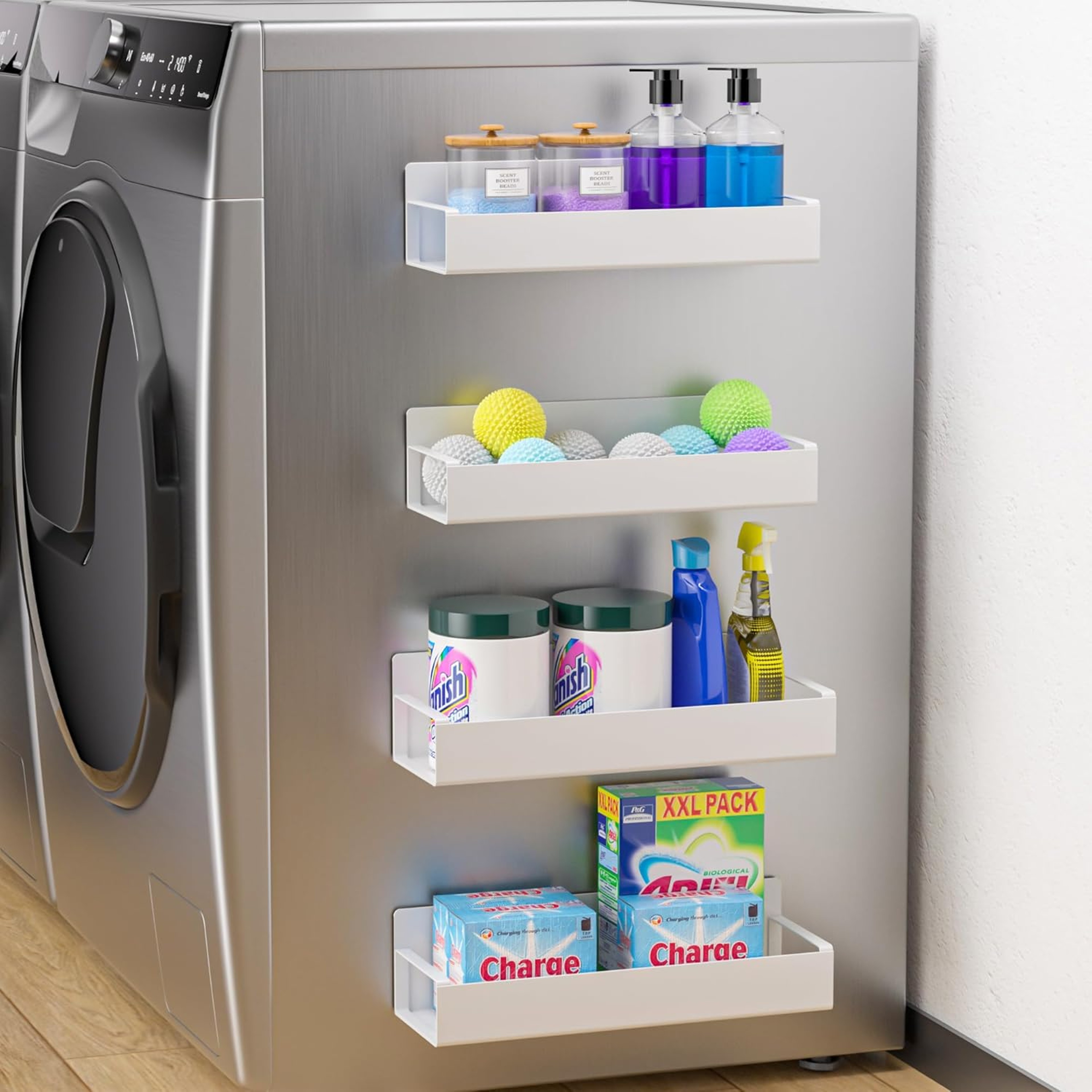 Magnetic Spice Rack Refrigerator Organizer Space Saving Kitchen Storage Shelf 3