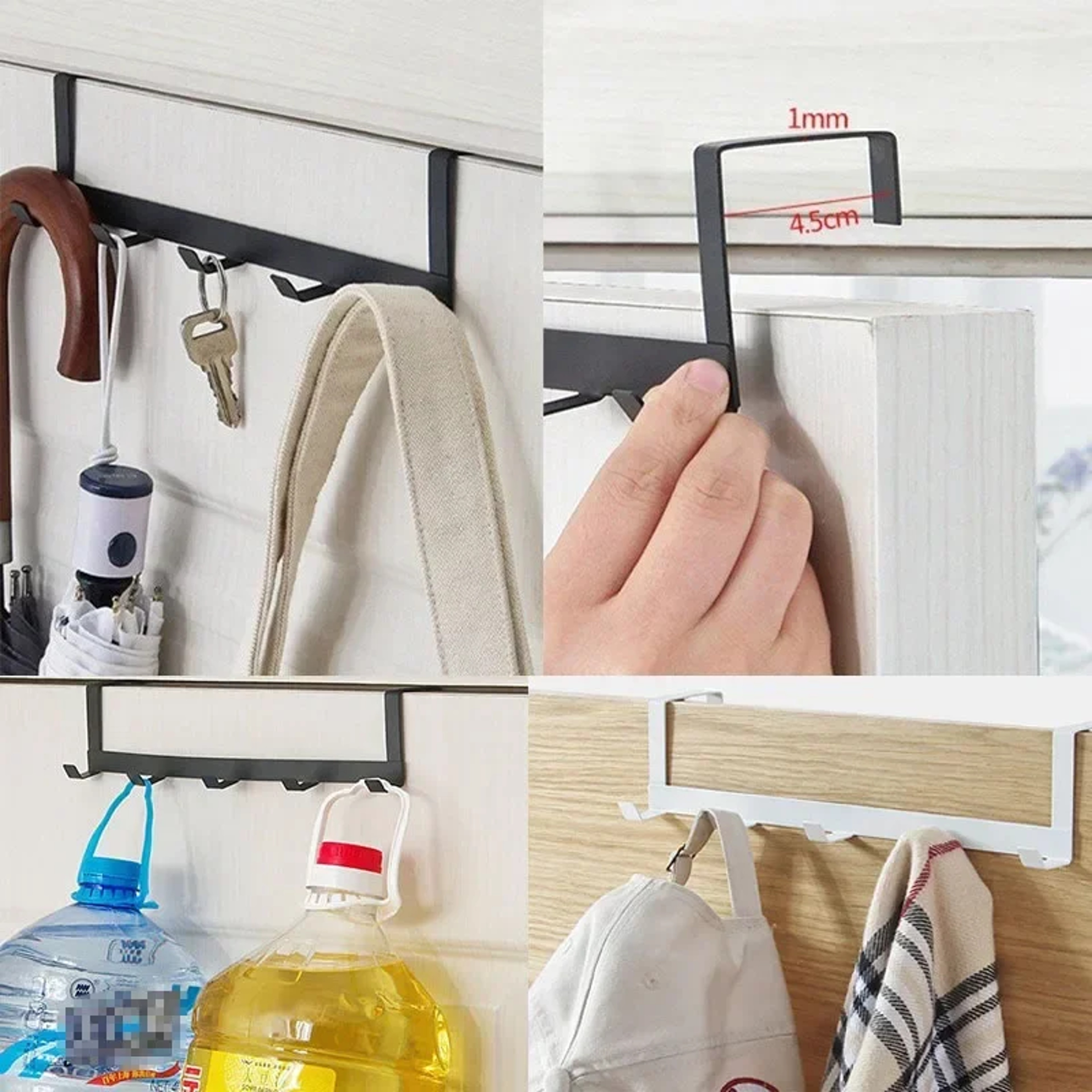 Hook Over The Door Hooks No Drill Space Saving Door Organizer 3