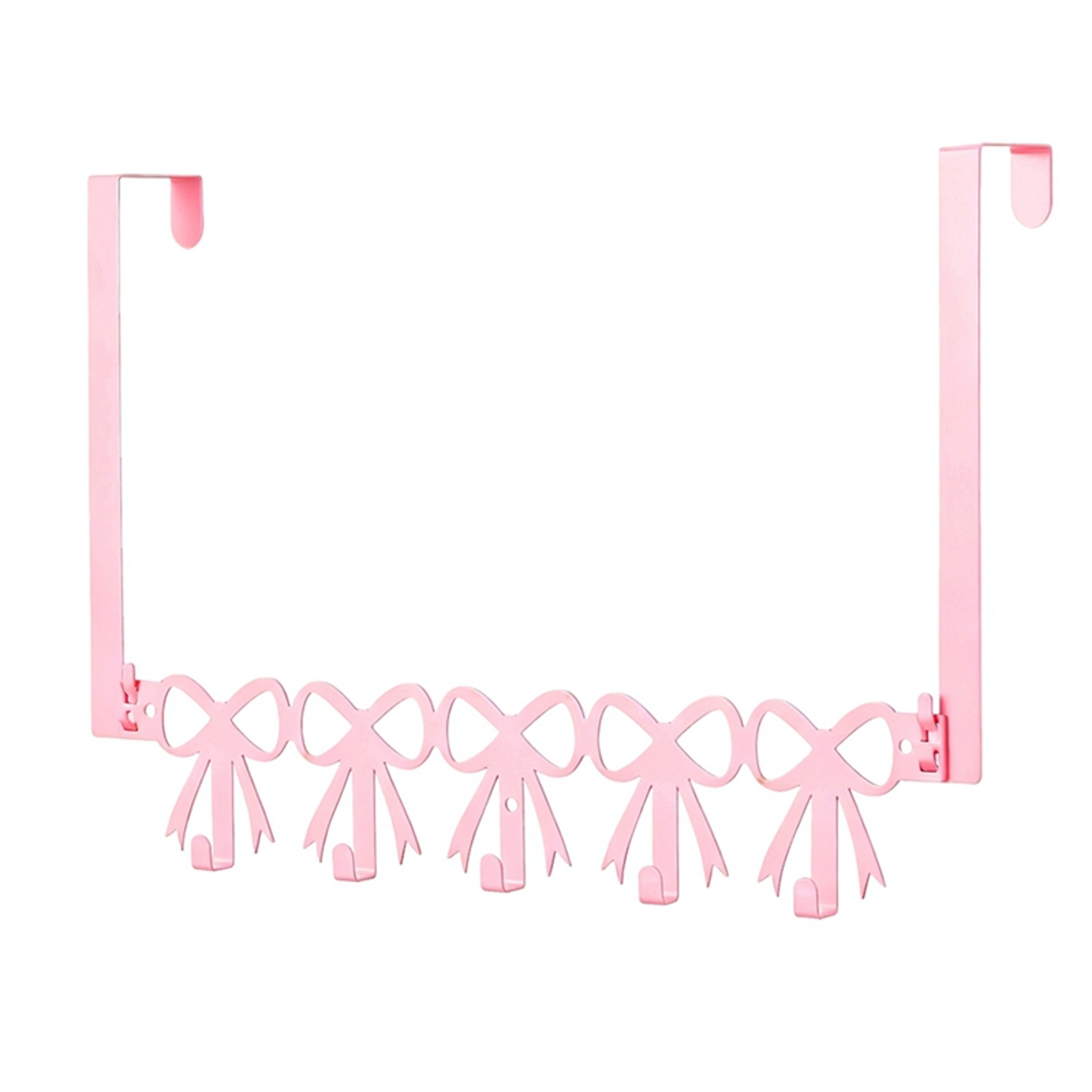 Pink Bow Over The Door Hook Coquette Door Organizer For Towels Bags And Clothes 0