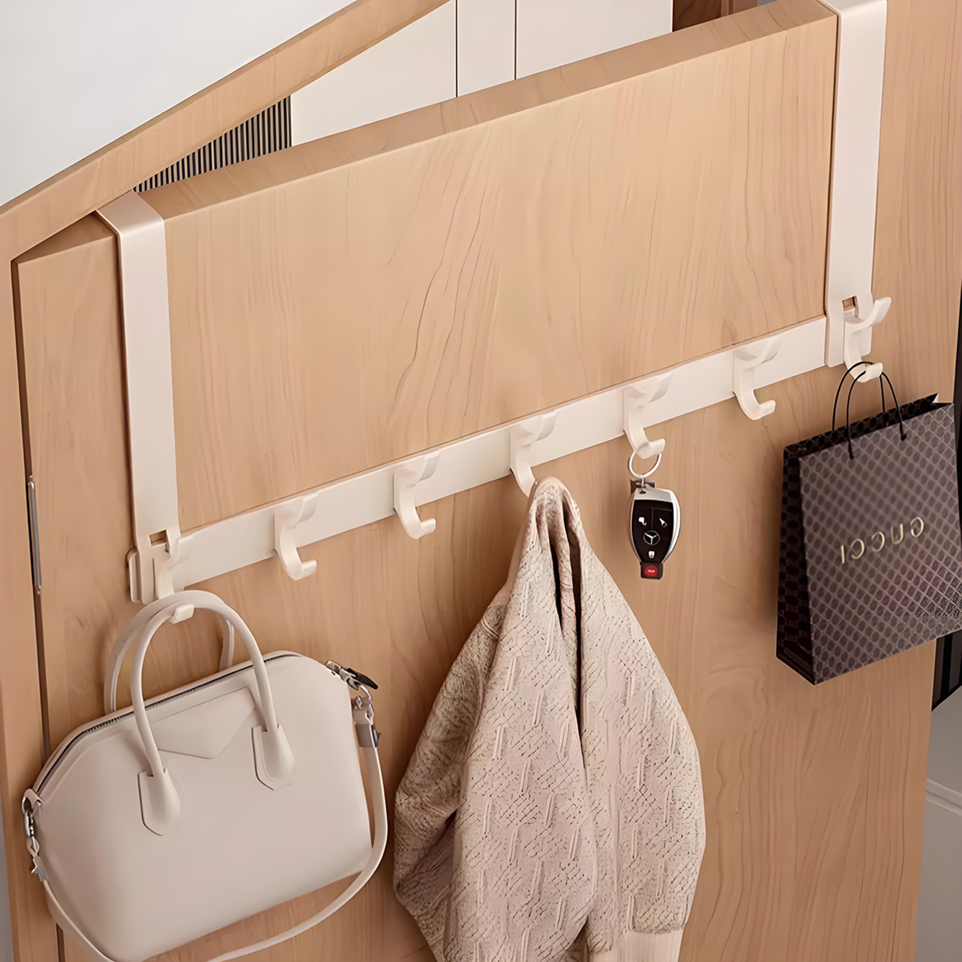 Space Saving Over The Door Hooks No Drill Coat And Clothes Organizer 4