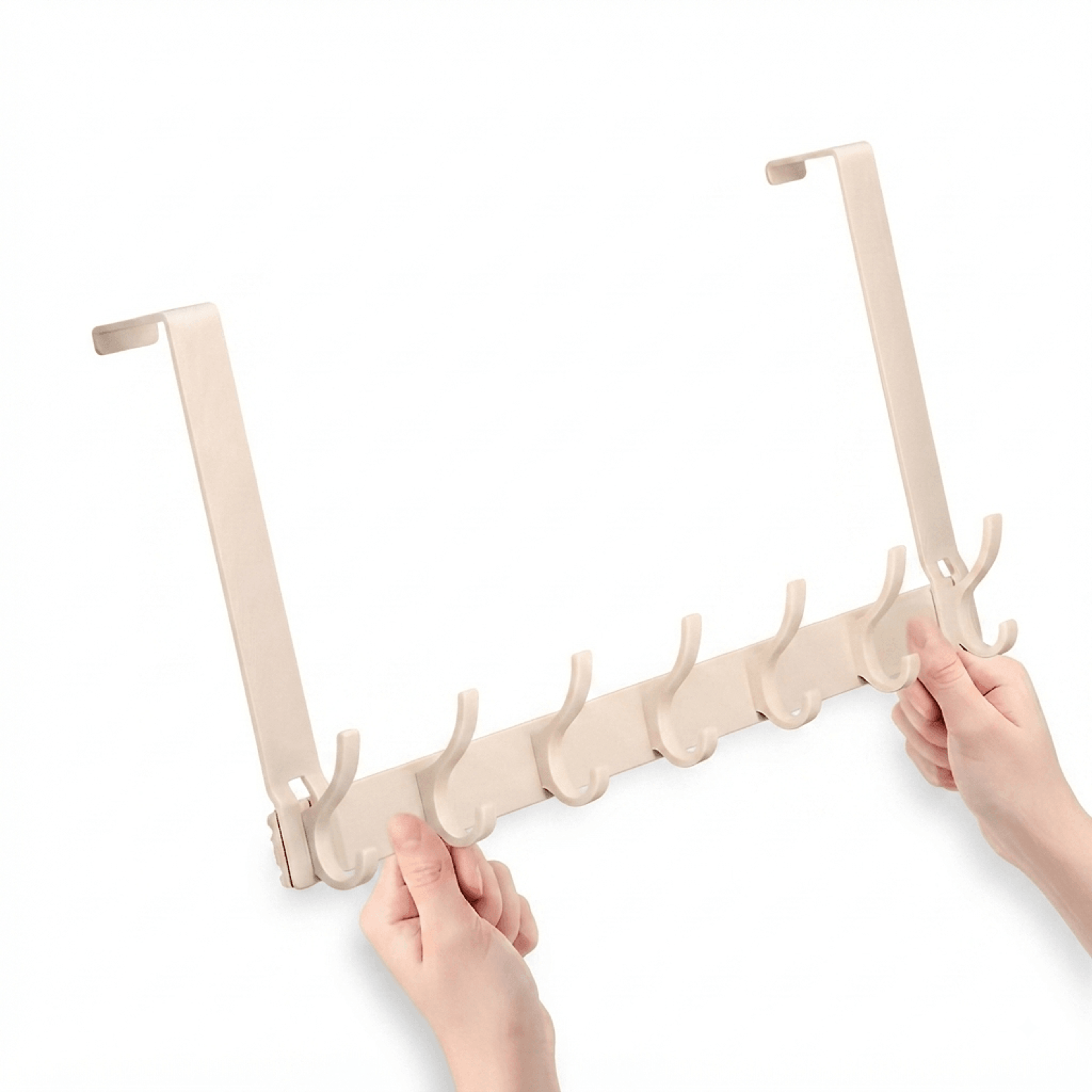 Space Saving Over The Door Hooks No Drill Coat And Clothes Organizer 0