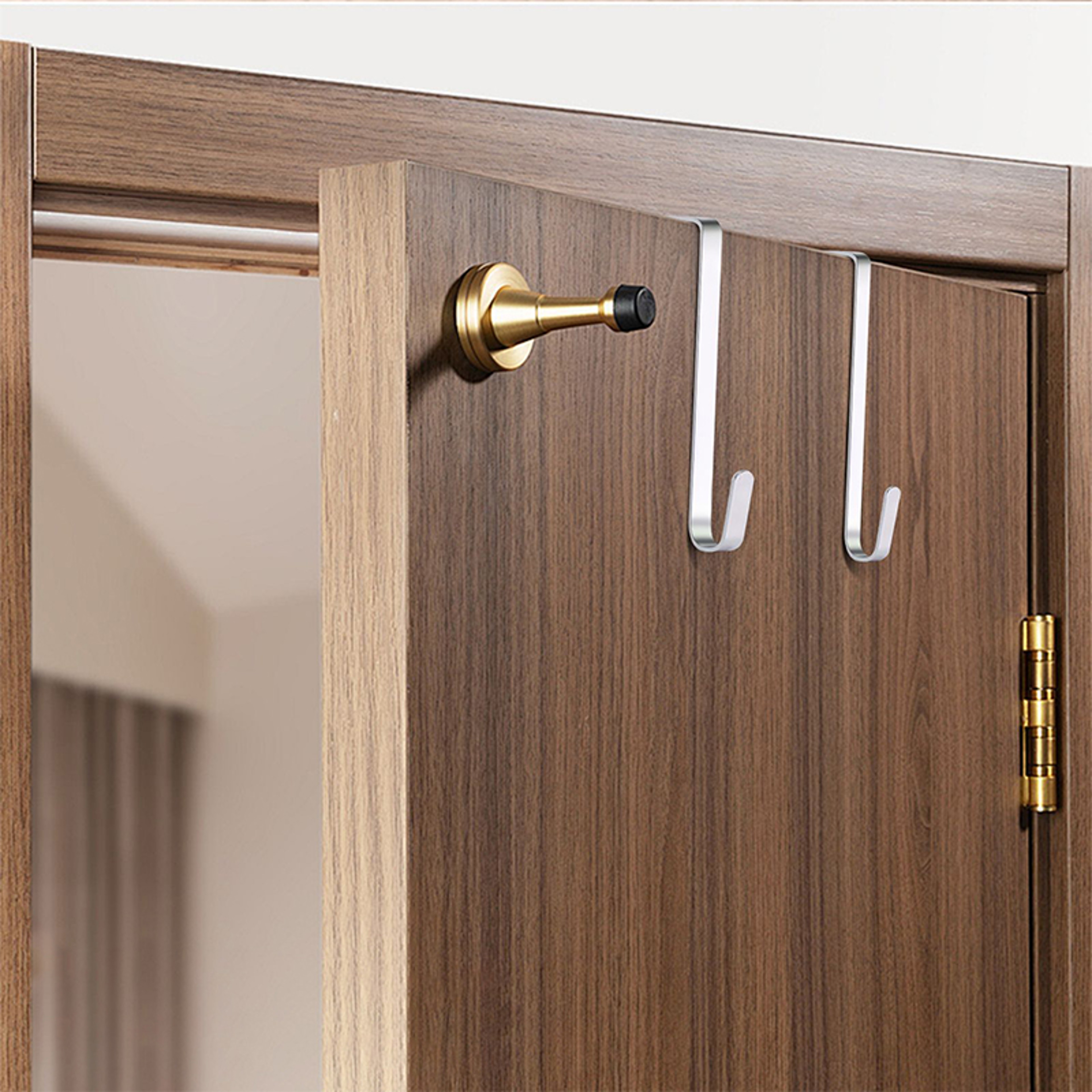 Space Saving Over The Door Hooks For Towels Hats Bags And Clothes 2