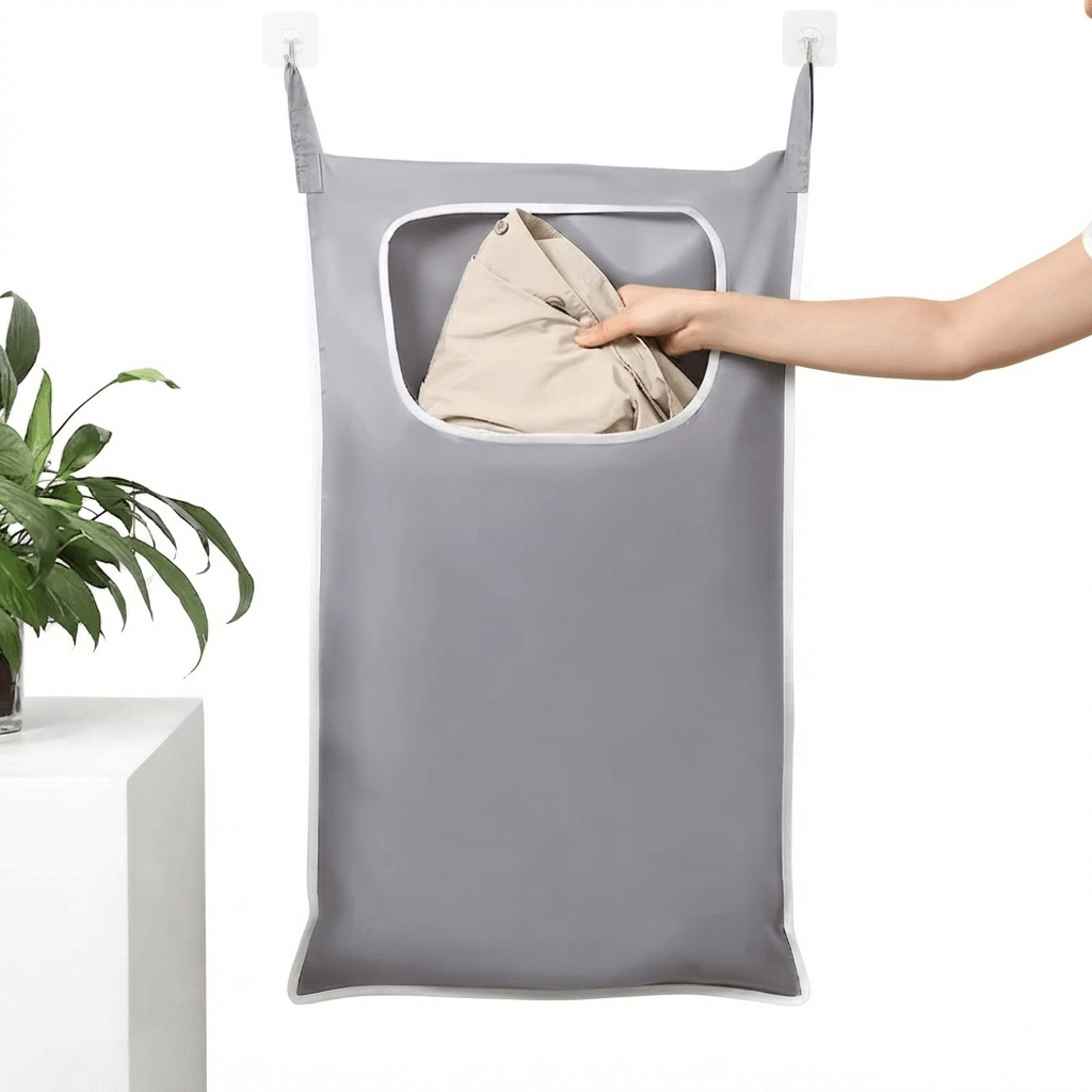 Over Door Laundry Basket Hanging Laundry Hamper And Bathroom Organizer For Small Spaces 0