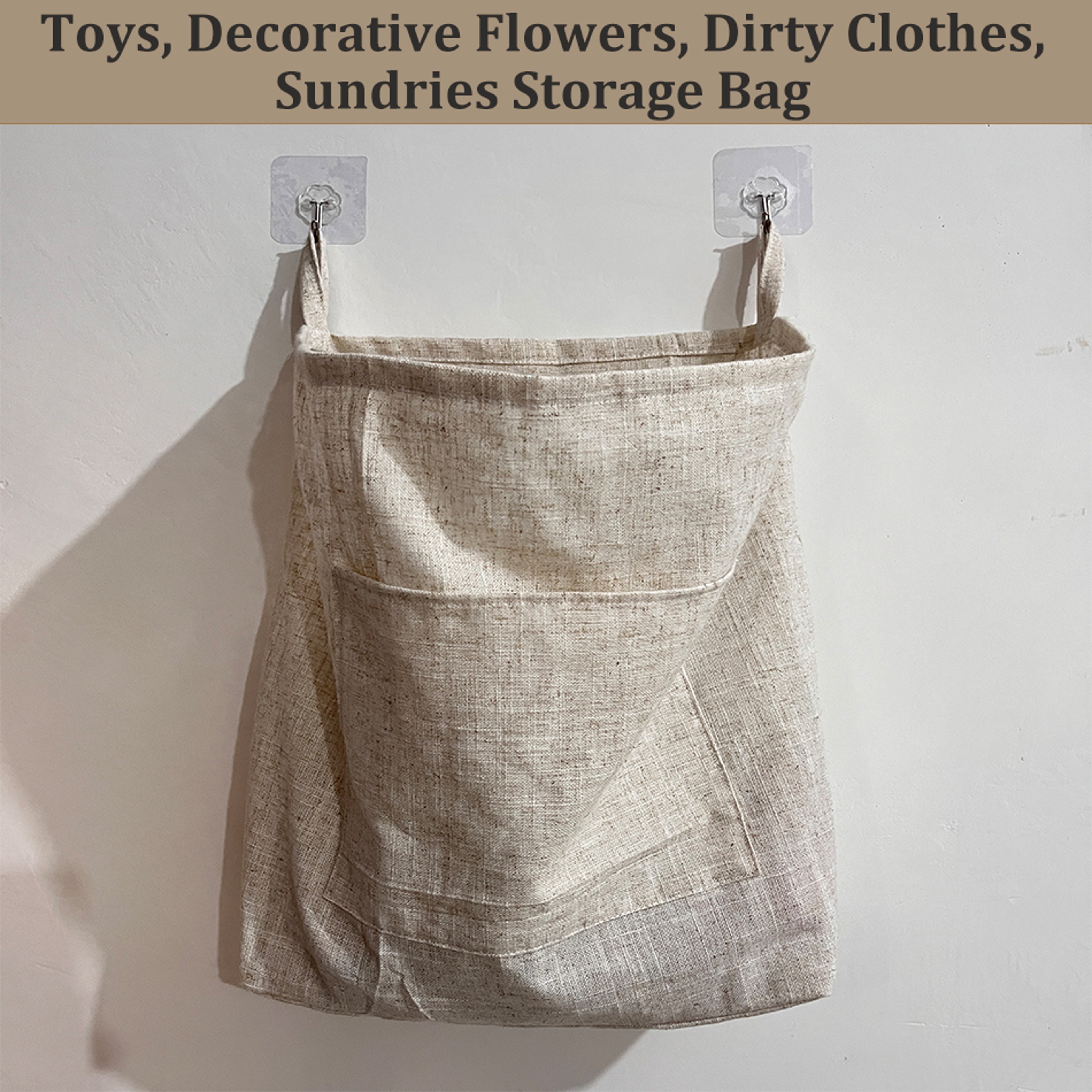 Over Door Hanging Laundry Hamper Bag Space Saving Clothes Storage Organizer 4