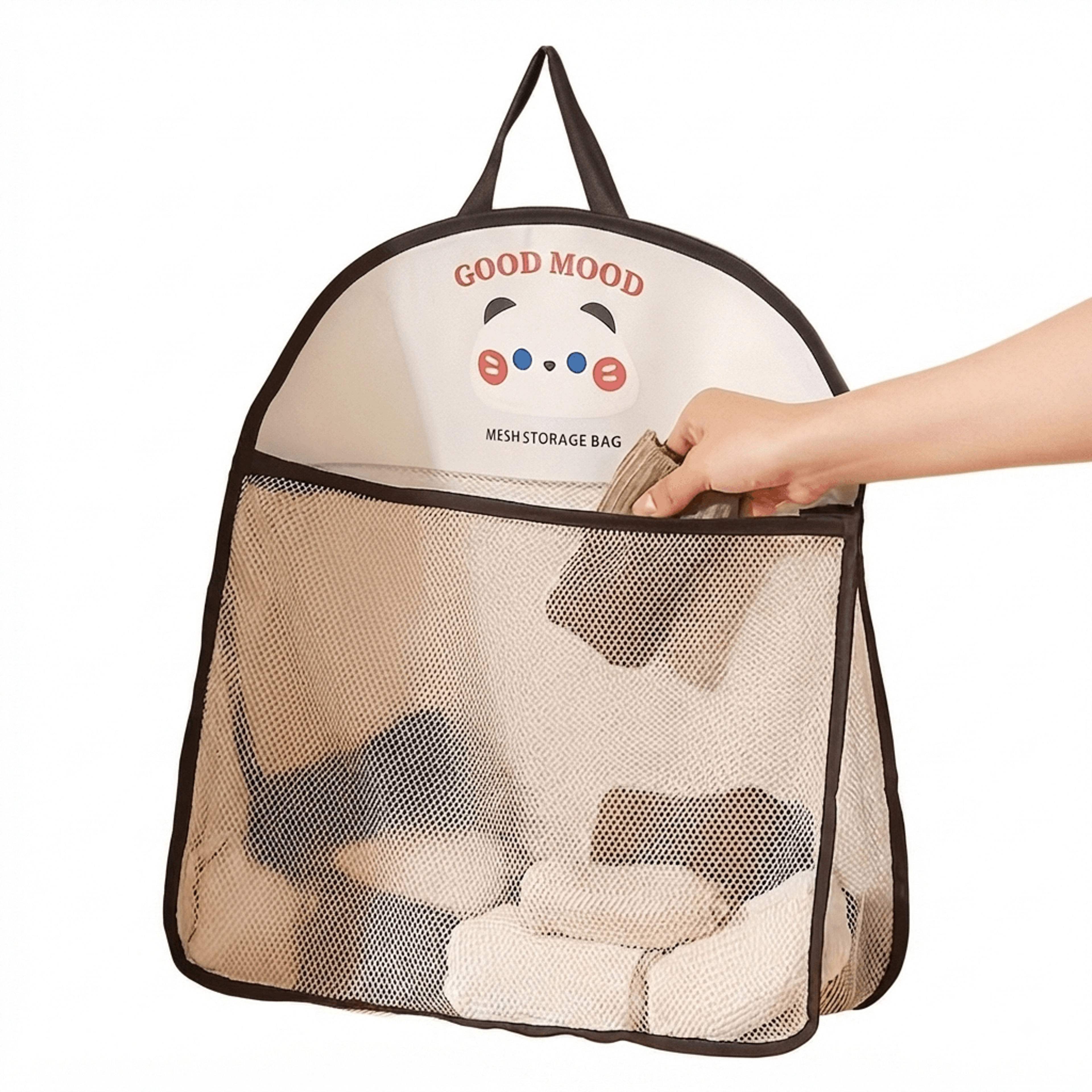 Hanging Mesh Storage Bag Washable Laundry Organizer Wall Mounted Underwear Socks Sorter 0