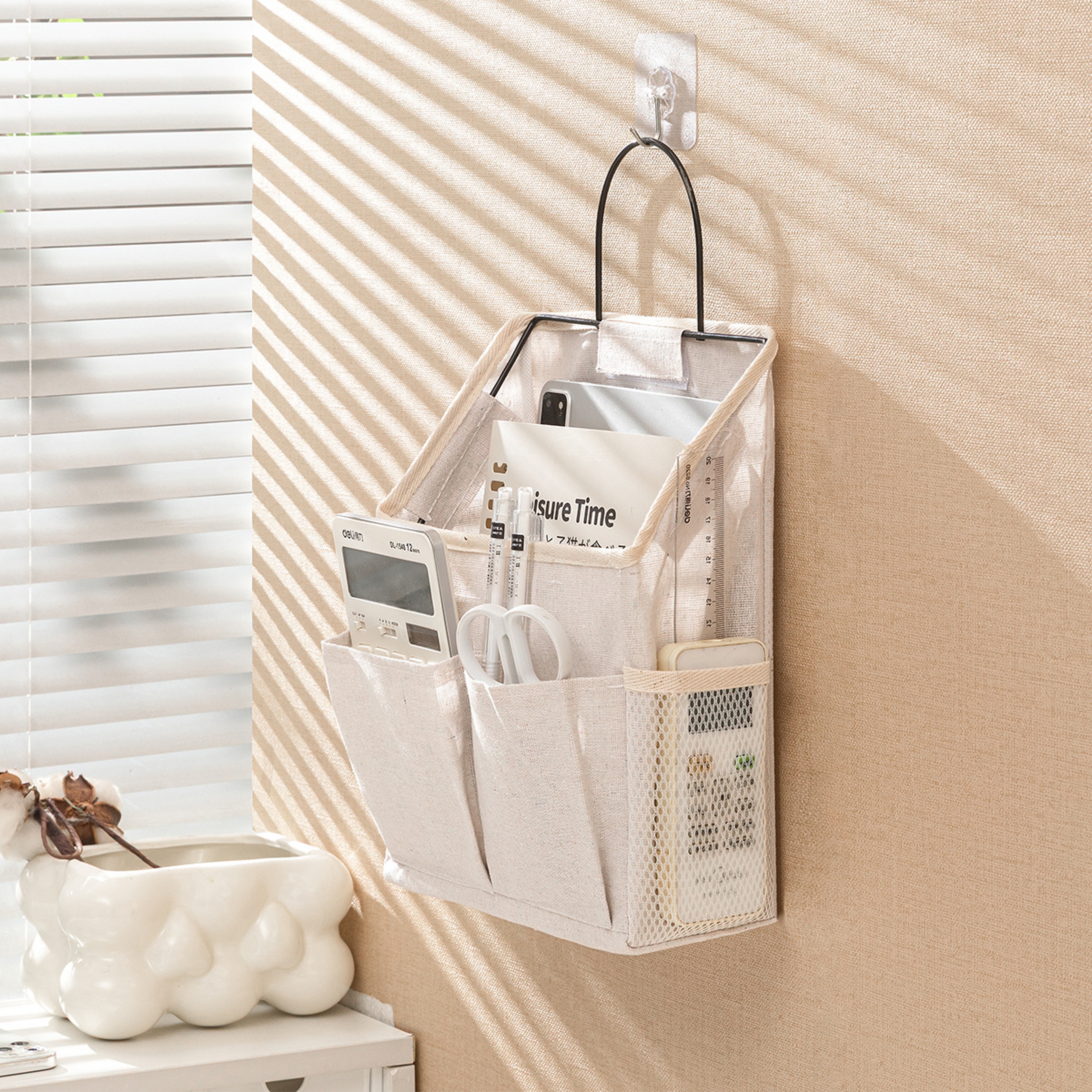 Space Saving Hanging Storage Organizer With Multi Pocket Door And Wall Storage 2