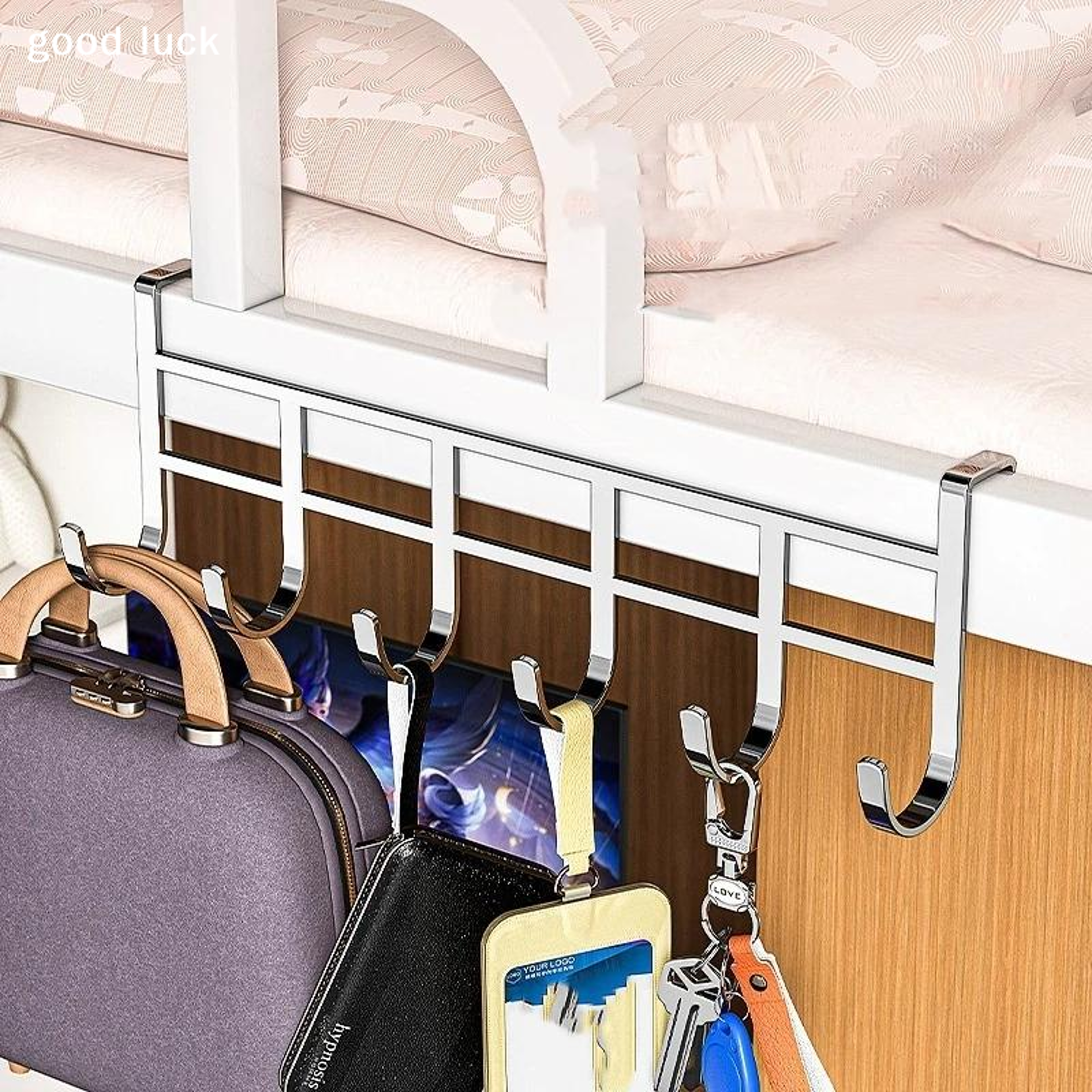 Space Saving Over The Door Hooks No Drill Door Organizer Rack 2