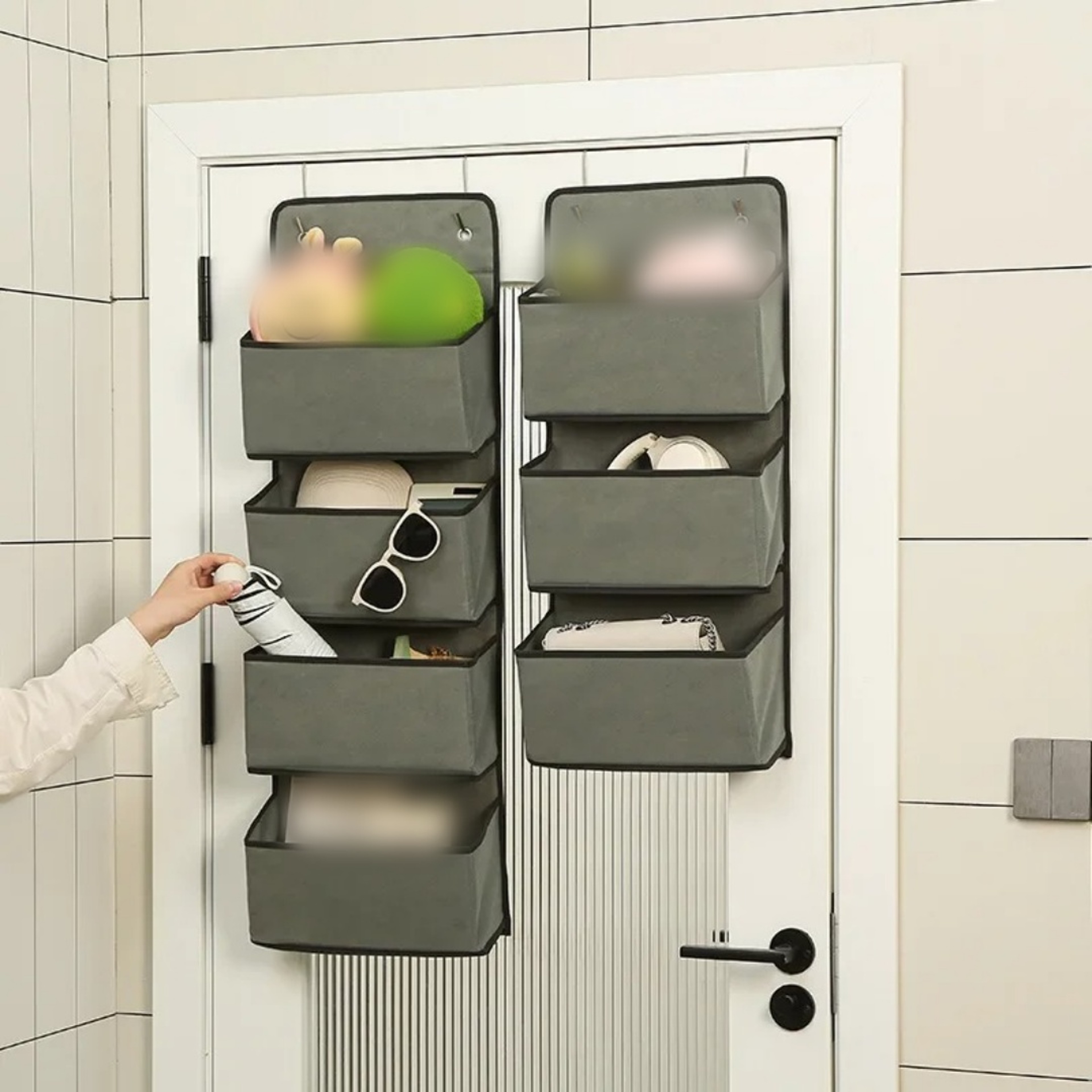 Foldable Over Door Organizer Space Saving Hanging Storage Rack For Shoes Toys Books 4