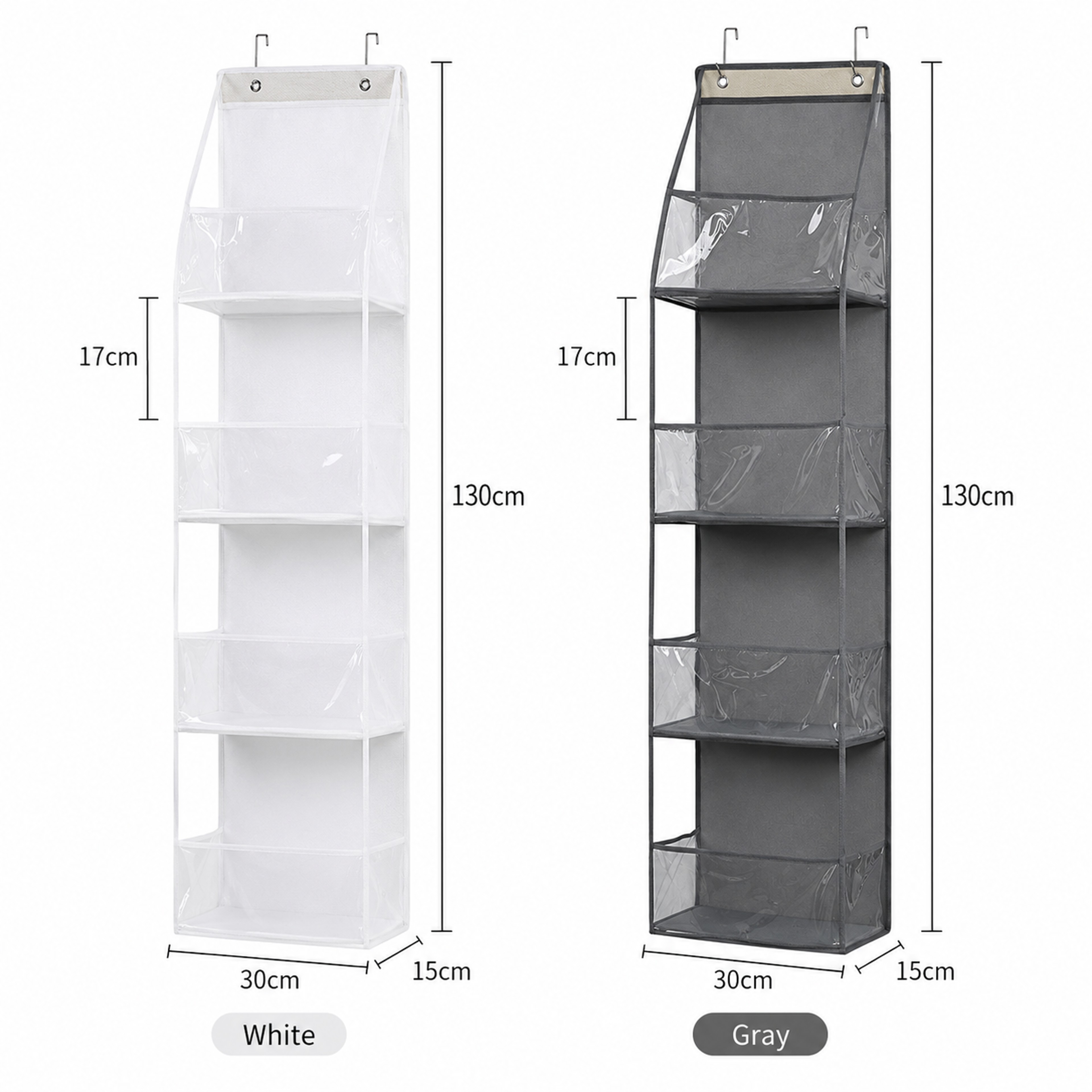 Tier Over Door Hanging Organizer Clear Pocket Storage Rack For Bedroom Bathroom 5