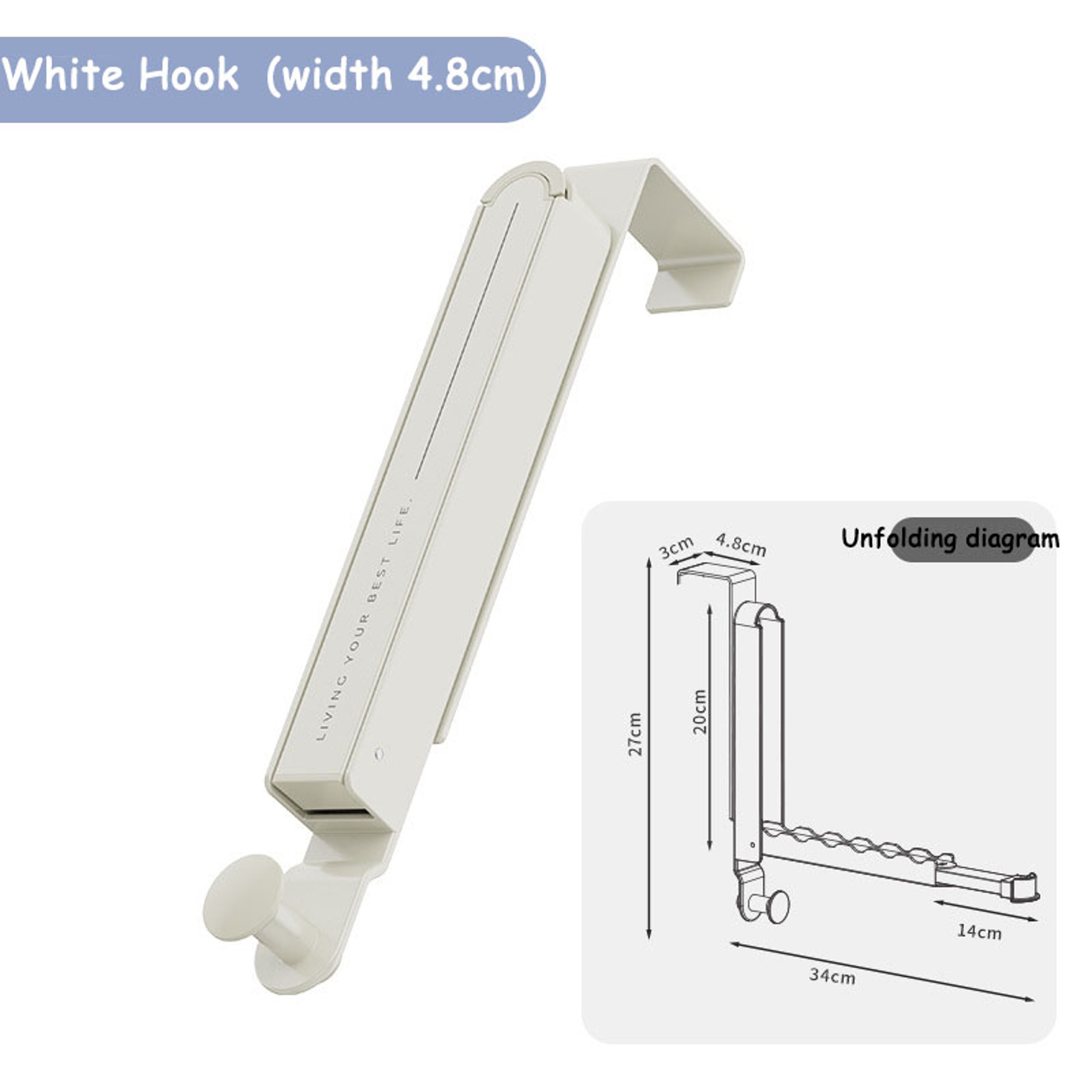 Folding Wall Hook Space Saving Adhesive Towel Hanger For Bathroom And Home 8