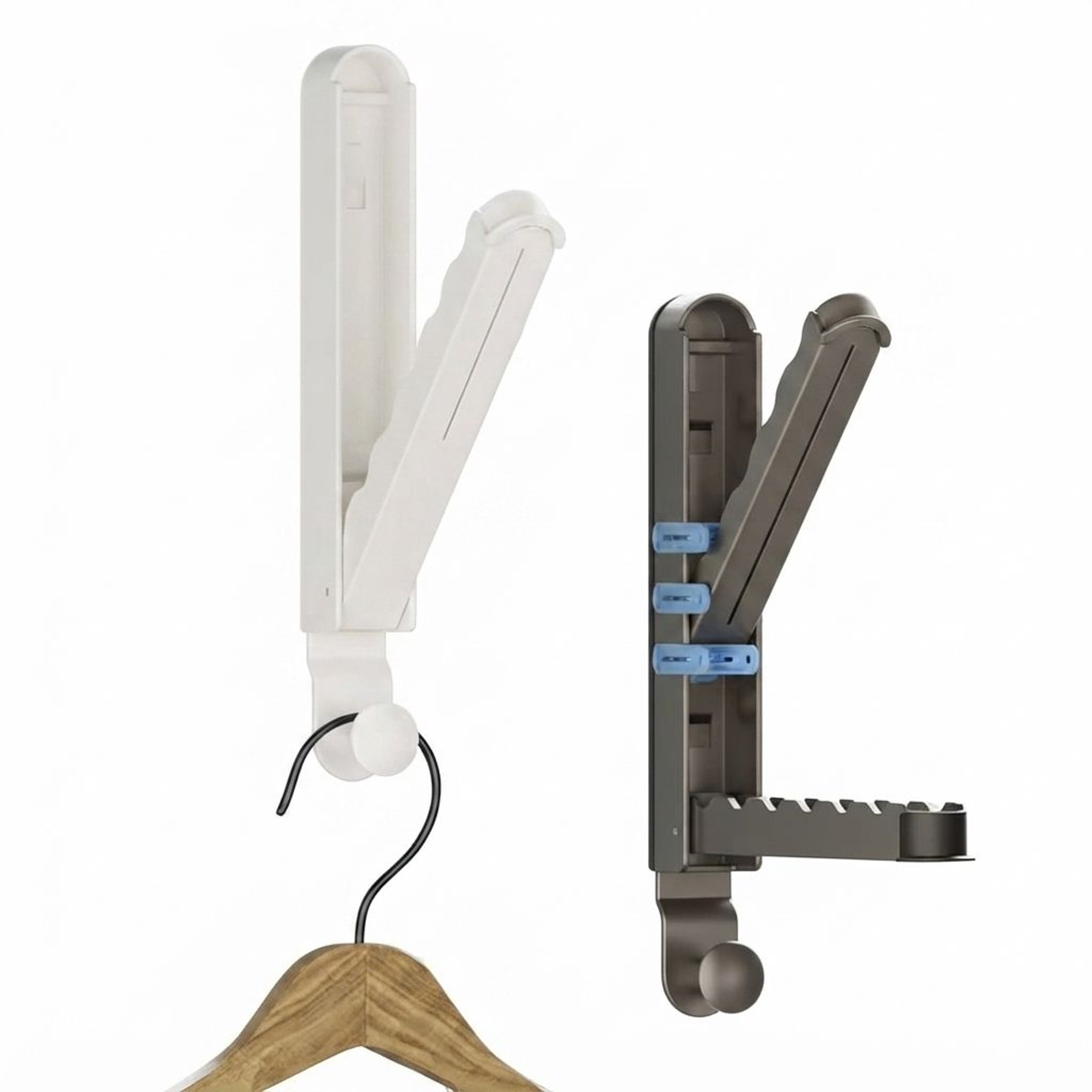 Folding Wall Hook Space Saving Adhesive Towel Hanger For Bathroom And Home 0