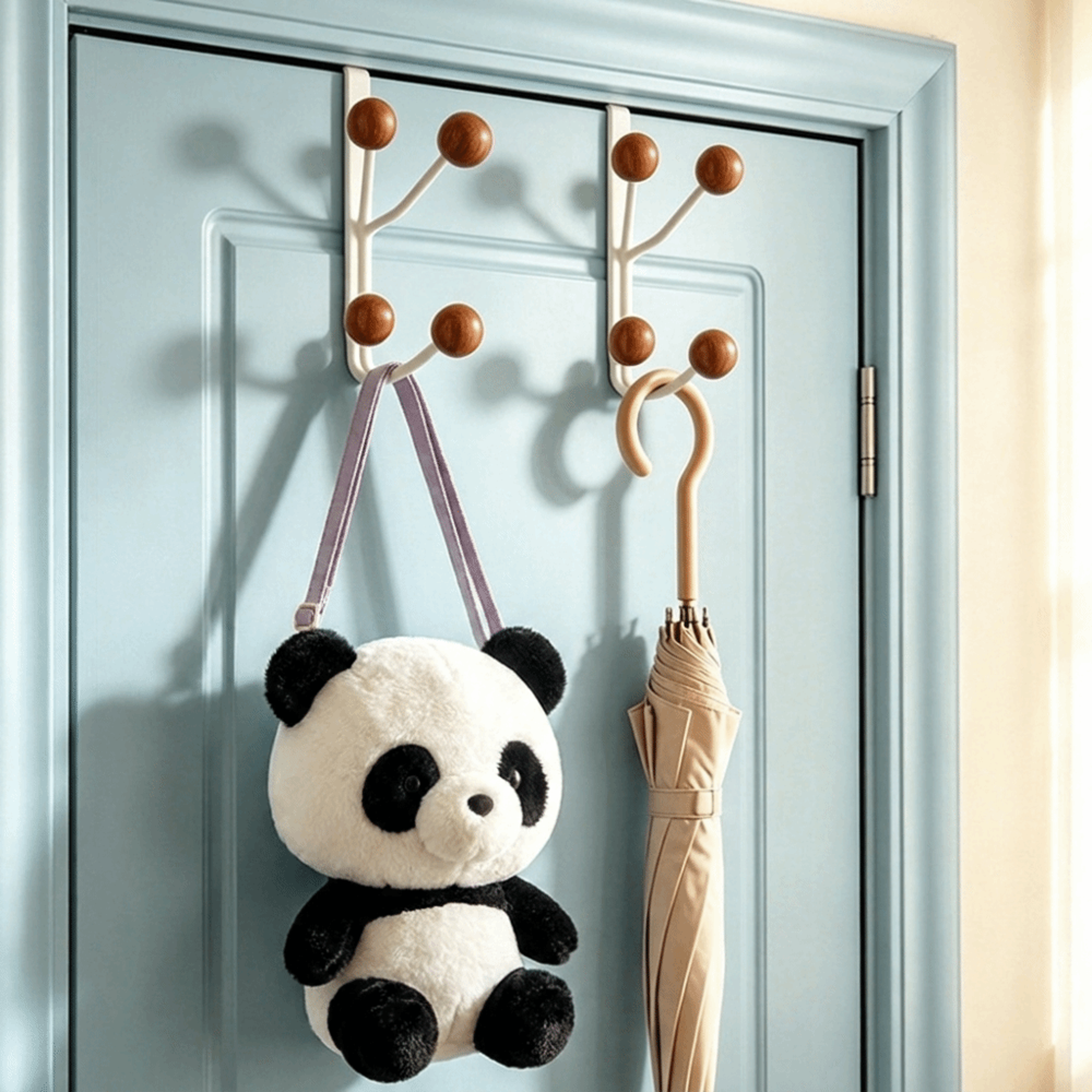 Multi Hooks Over Door Hook Rack No Drill Door Hanger for Coats and Bags – view 5