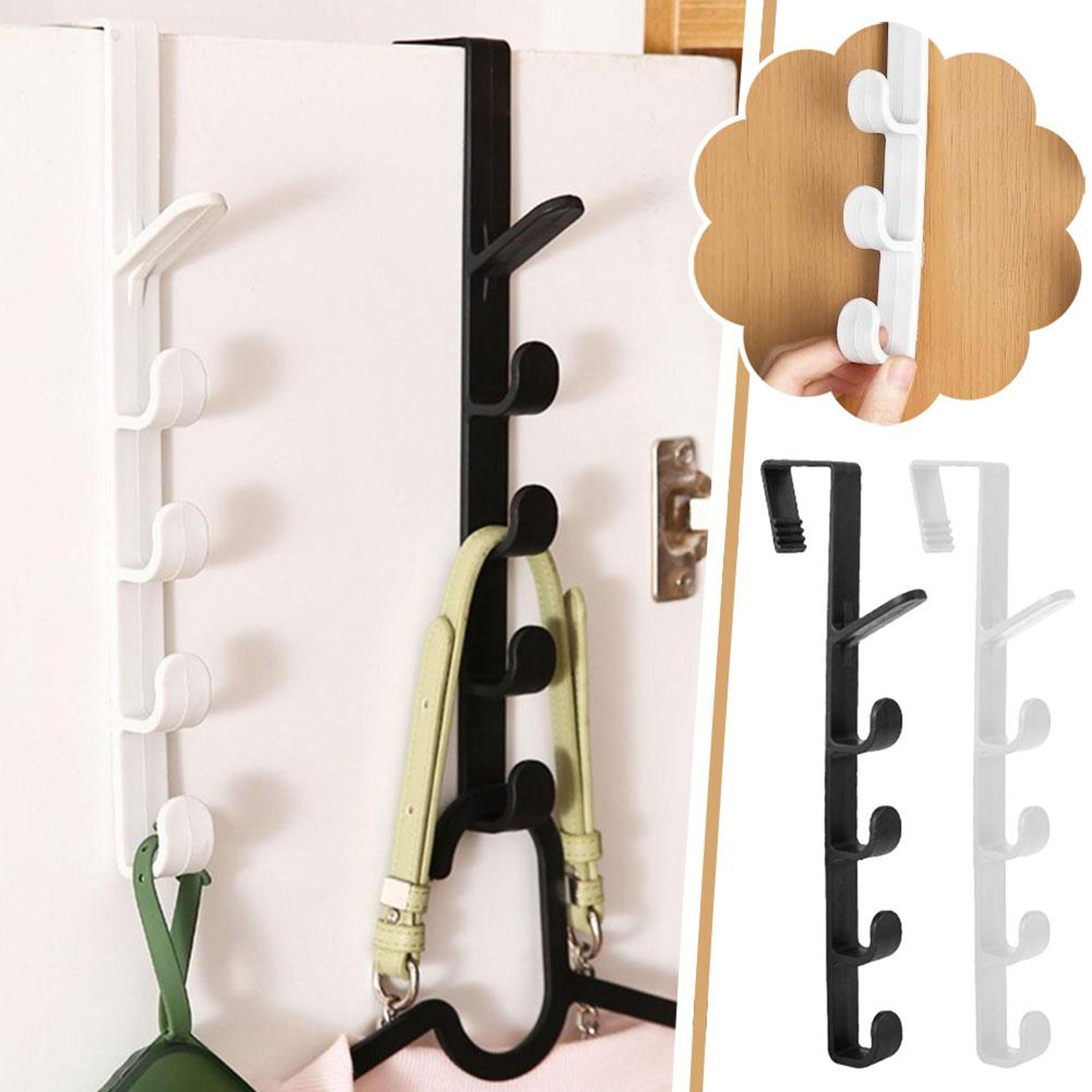 Over The Door Hooks Coat Hook Hanger Space Saving Hanging Organizer 2