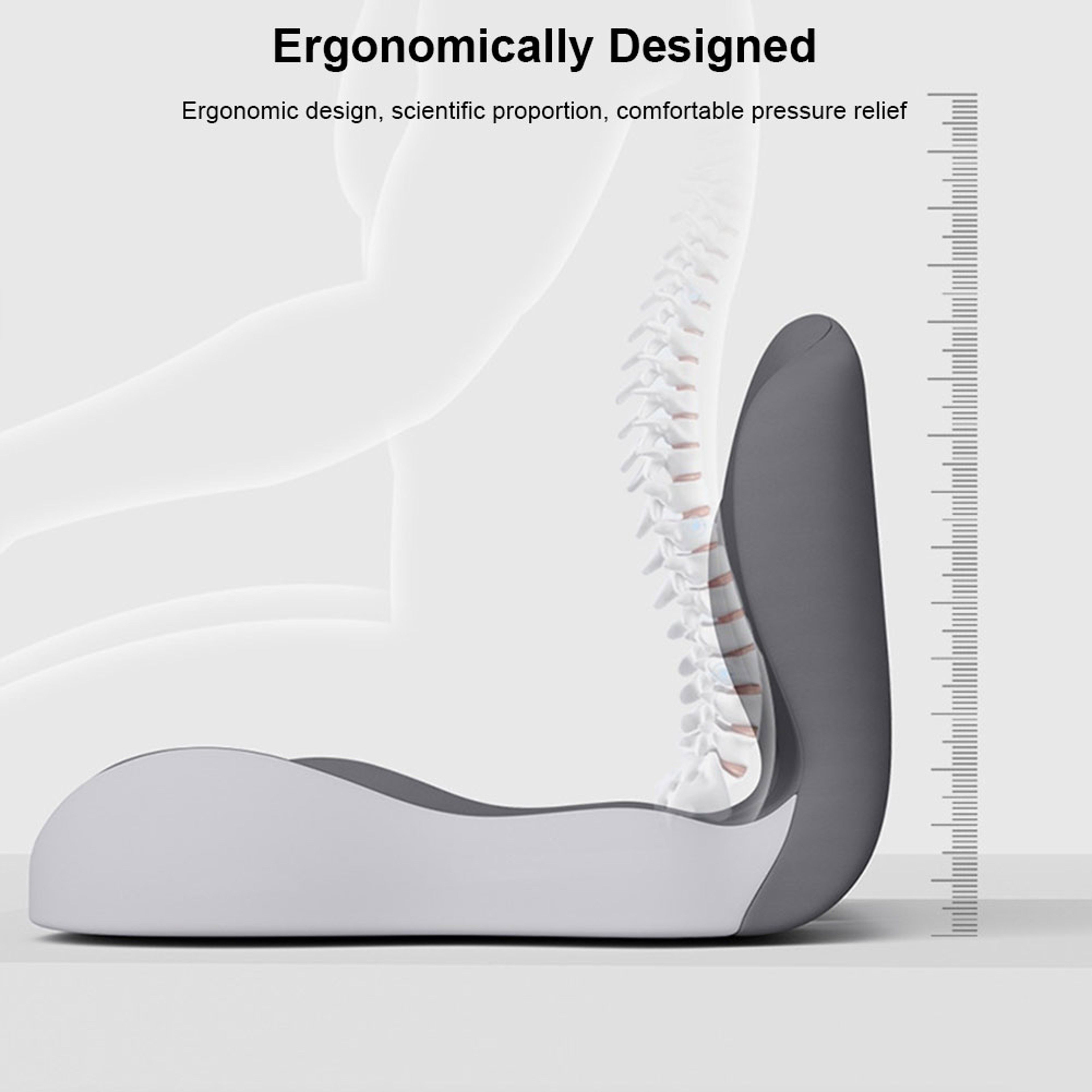 Memory Foam Office Chair Cushion With L Shaped Back Support For Comfortable Sitting 3