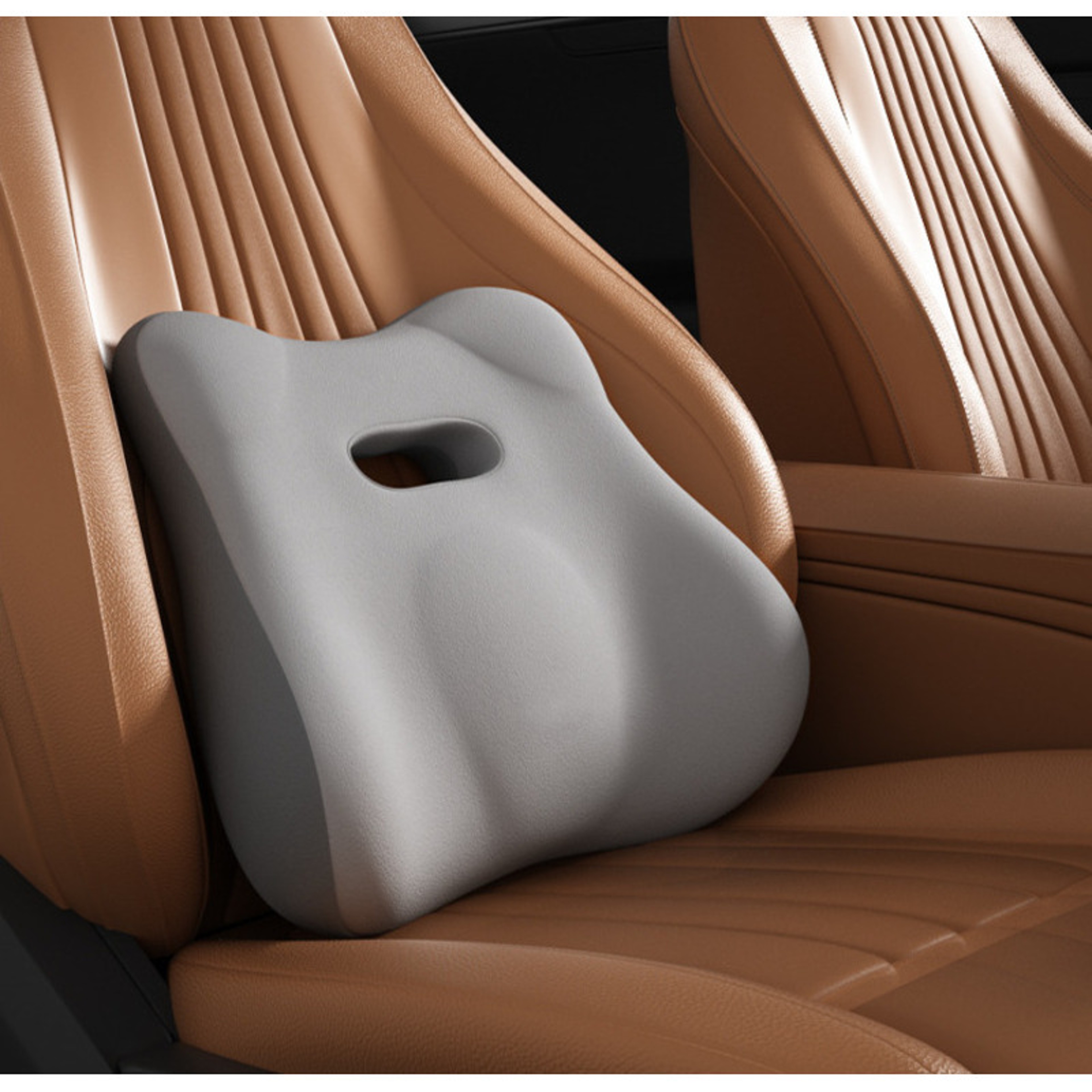 Memory Foam Lumbar Support Pillow For Office Chair And Car Seat 4