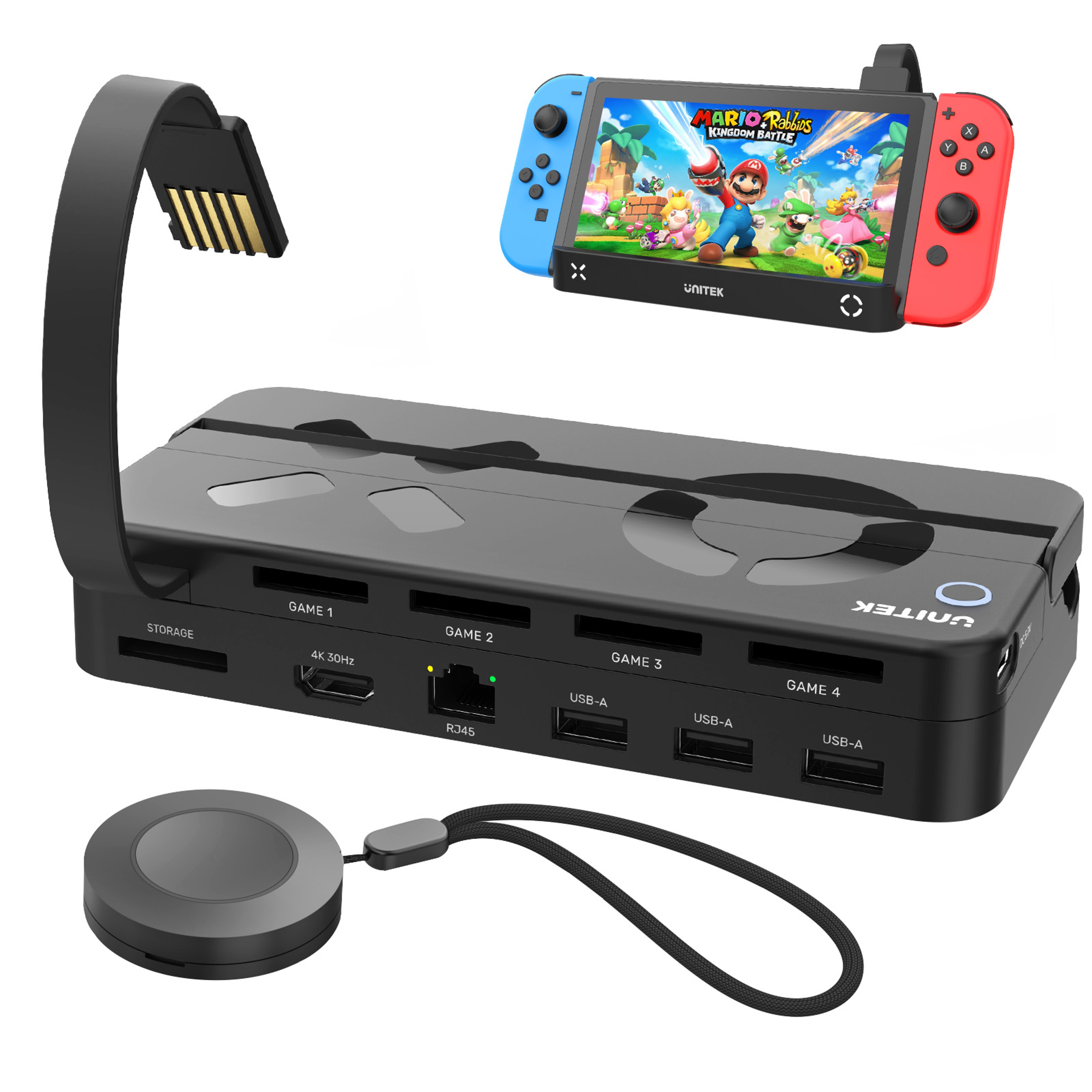 Switch Docking Station HDMI Hub with Gigabit Ethernet USB and PD Charging – view 1