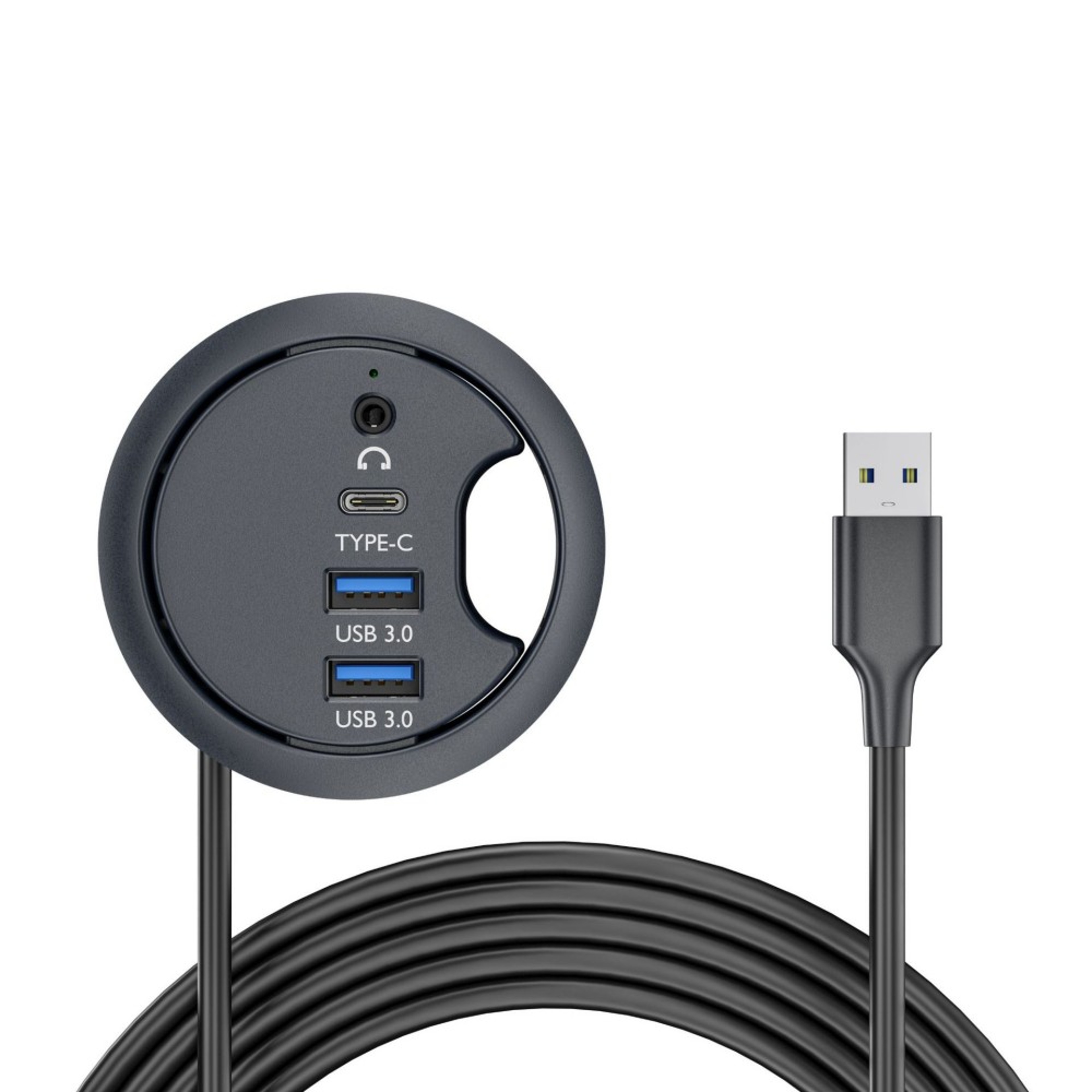 FCEC In Desk USB Hub Docking Station With SD TF Card Reader And Desktop USB Splitter 10