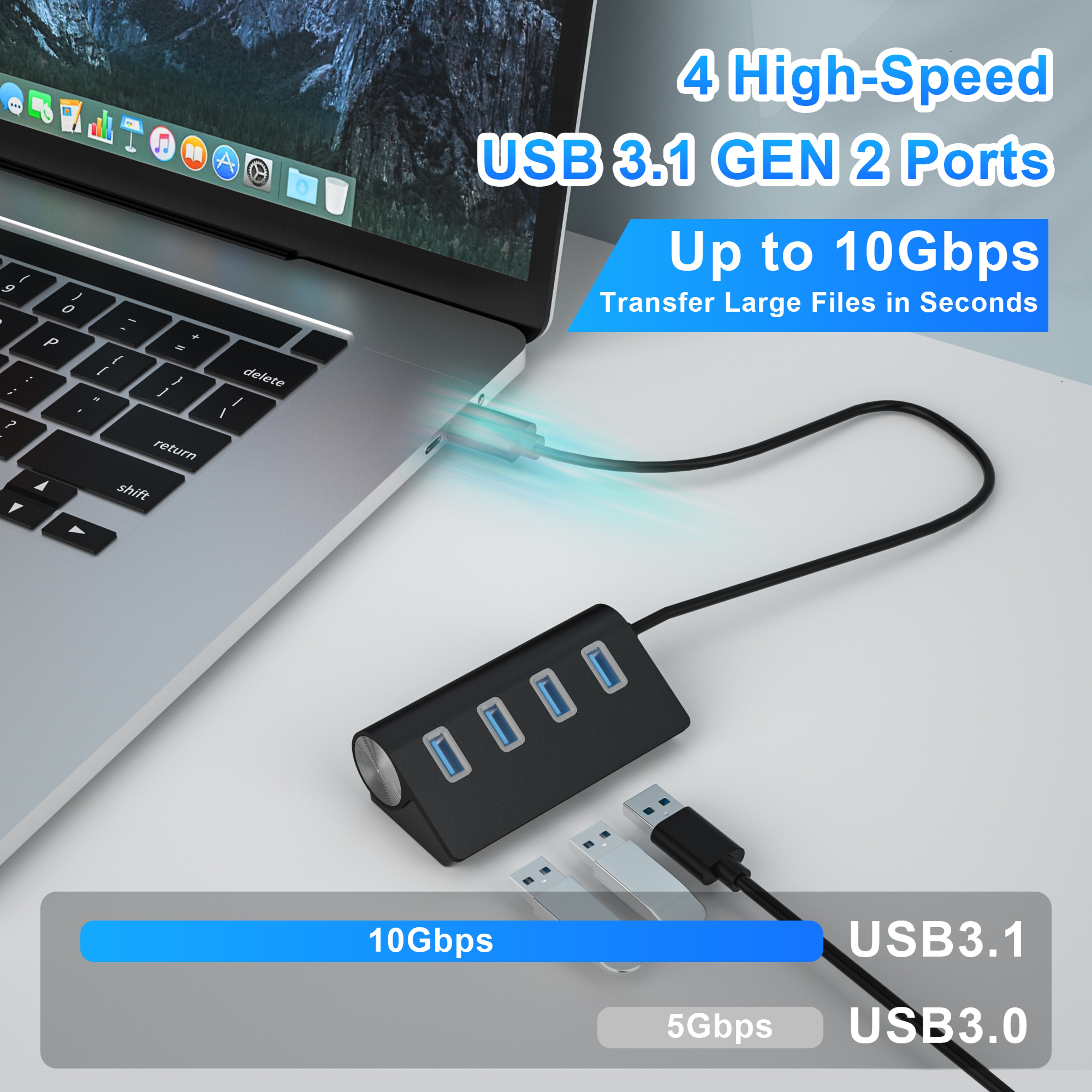 USB C Hub USB Splitter With Fast Data Transfer For MacBook Pro 1