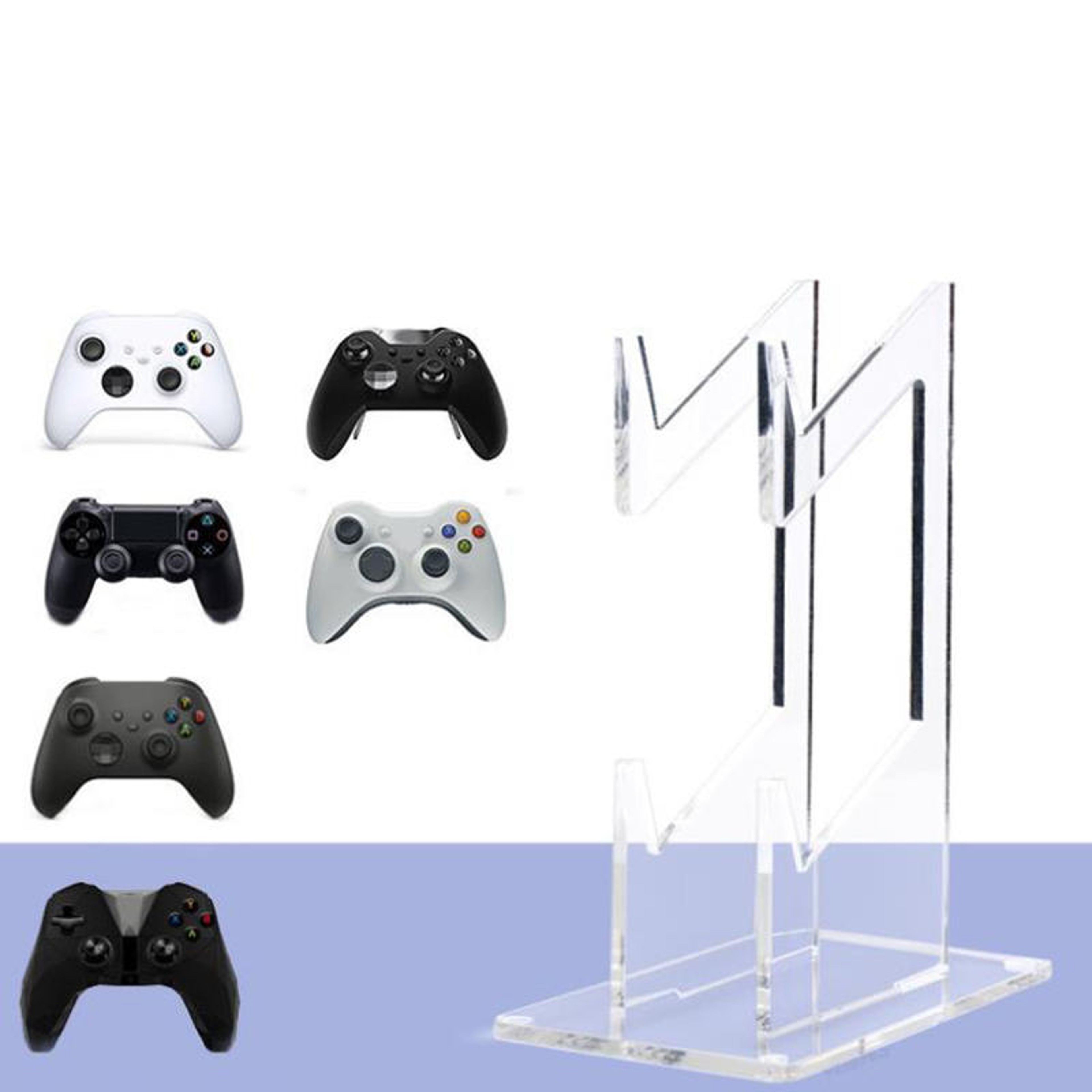 Universal Tier Gaming Controller Stand and Headphone Stand Desktop Organizer – view 4