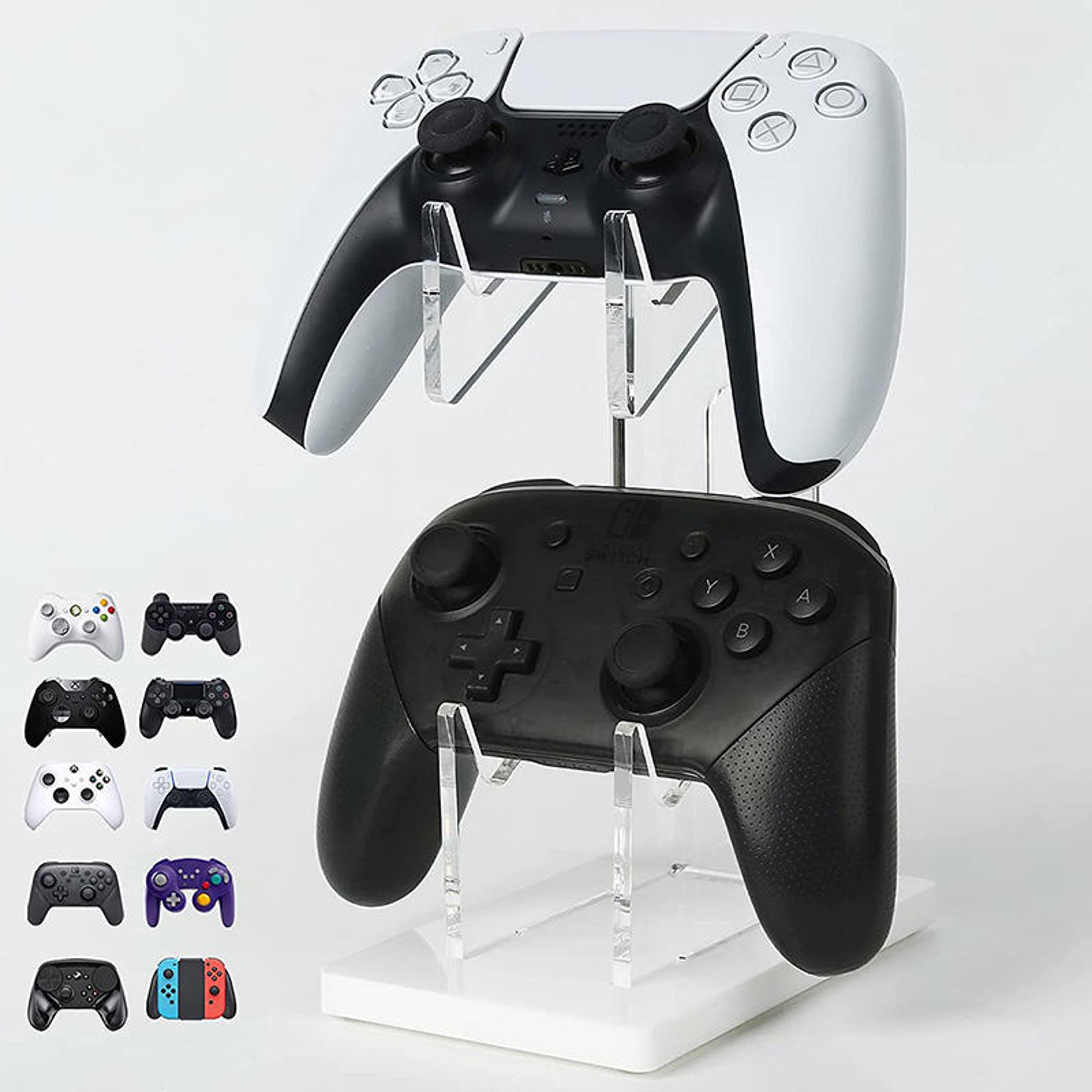 Universal Tier Gaming Controller Stand and Headphone Stand Desktop Organizer – view 5