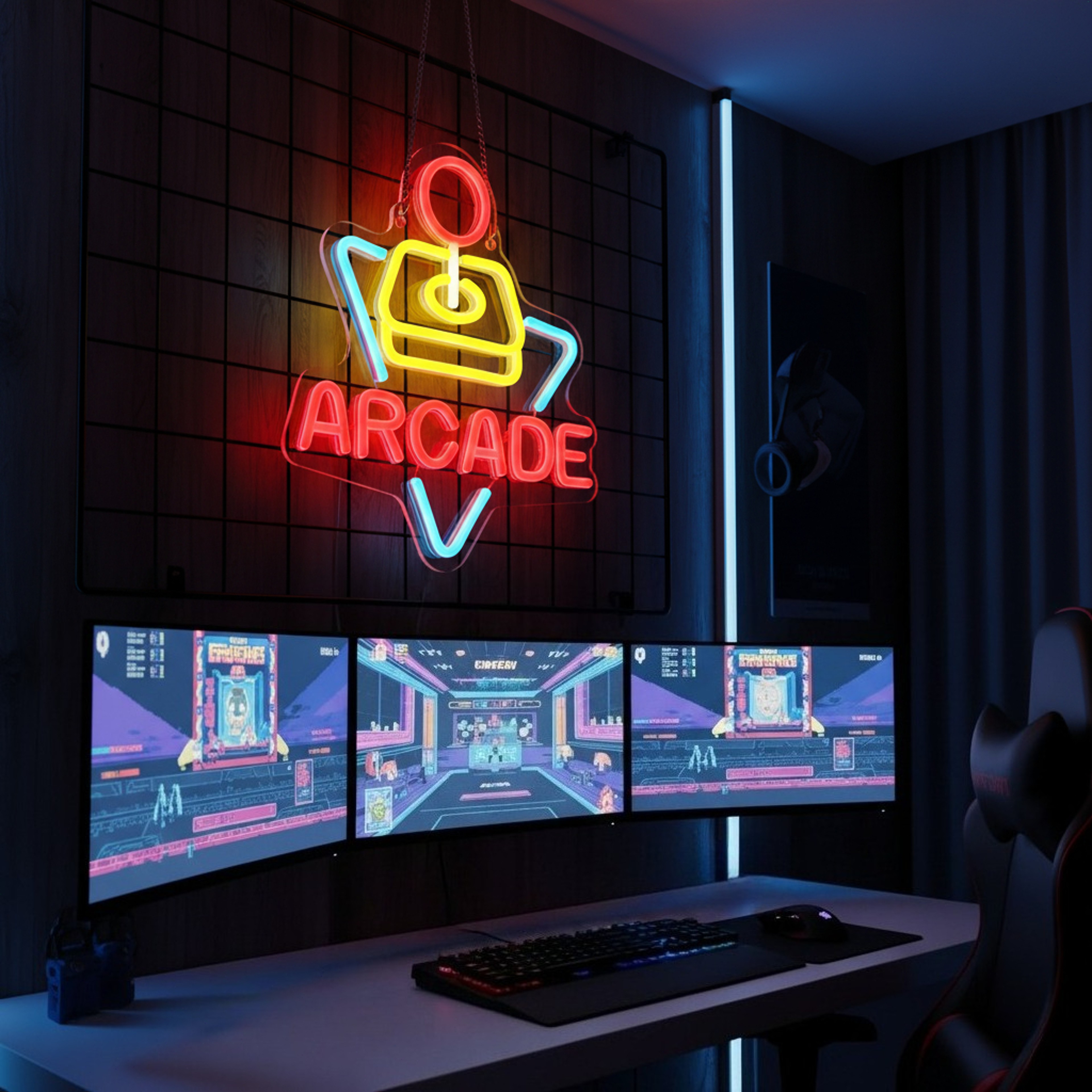 Retro Arcade Neon Sign USB Powered Wall Decor For Gaming Rooms And Bars 3