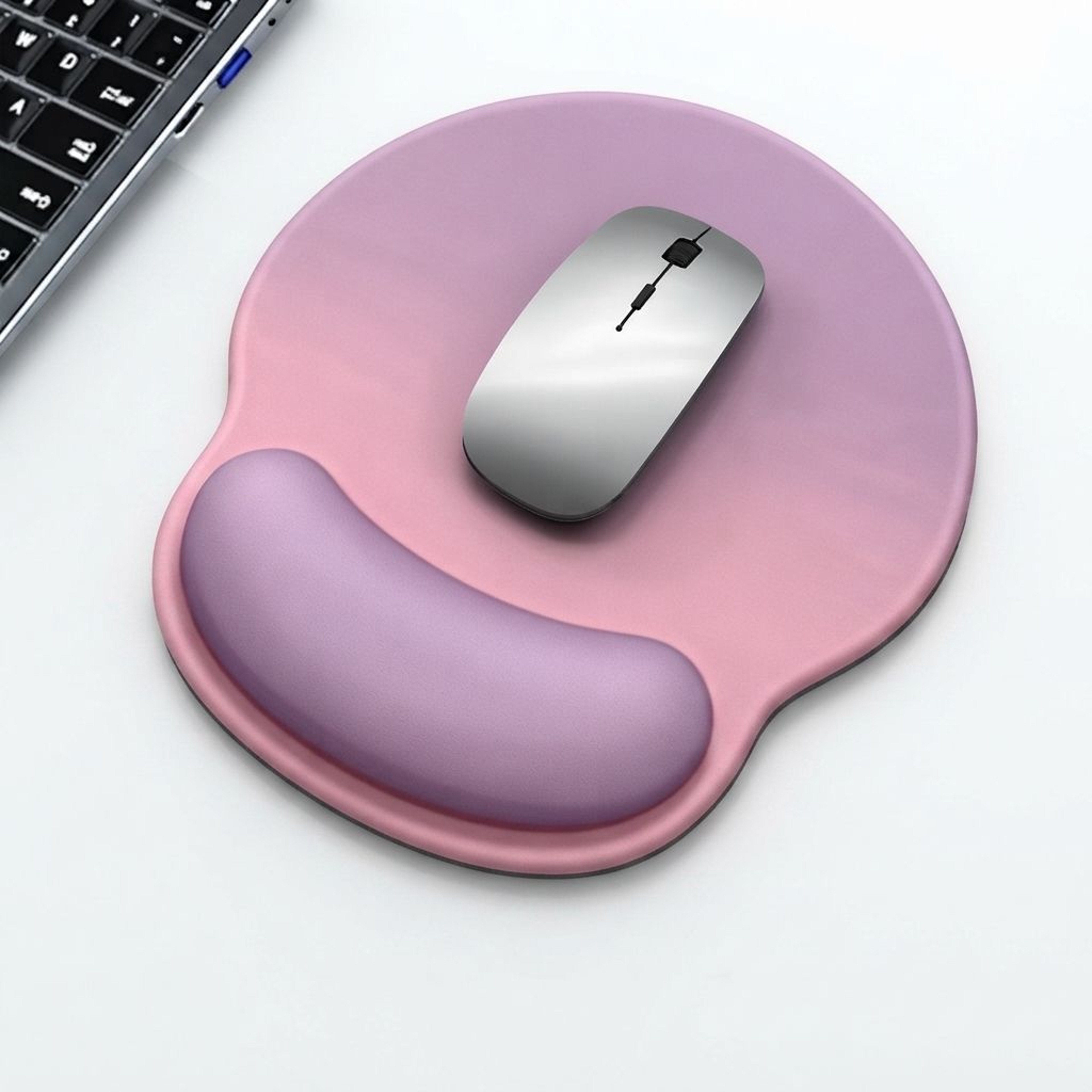 Ergonomic Gradient Mouse Pad With Soft Silicone Wrist Rest And Non Slip Surface 7