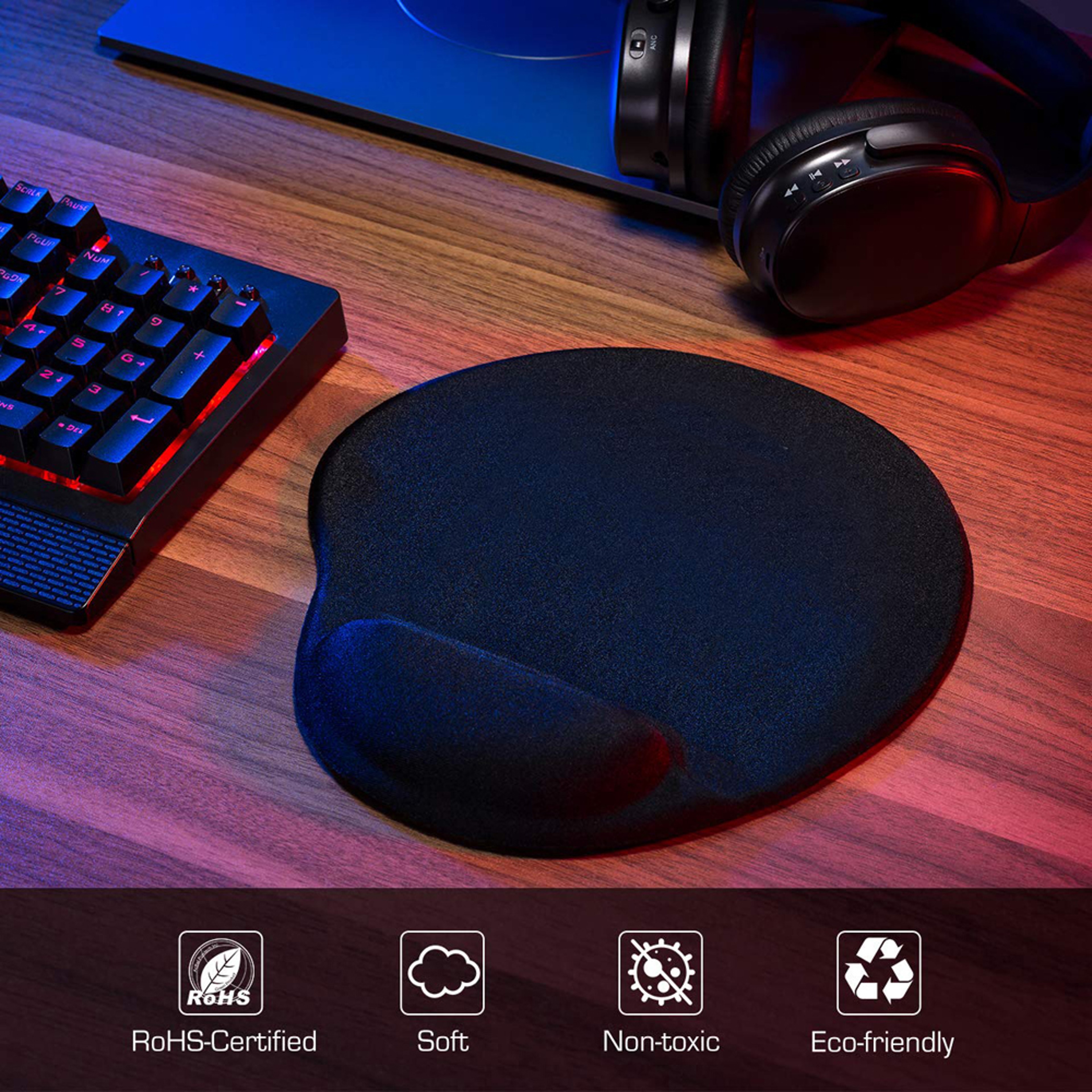 Ergonomic Gaming Mouse Pad With Wrist Rest For Comfortable Desk Setup 3