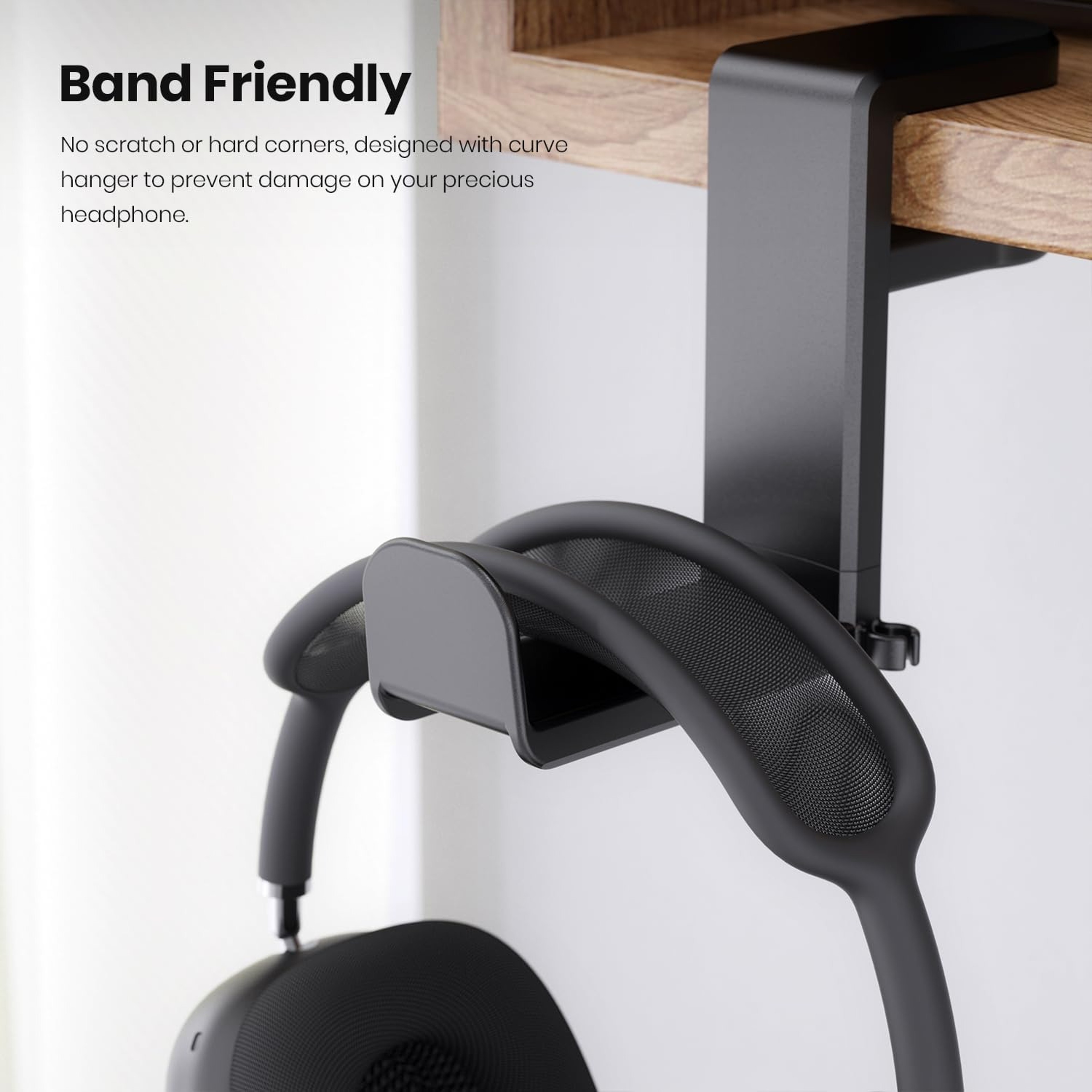 Rotating Headphone Stand Desk Holder For Gaming Headsets And Cable Organization 4