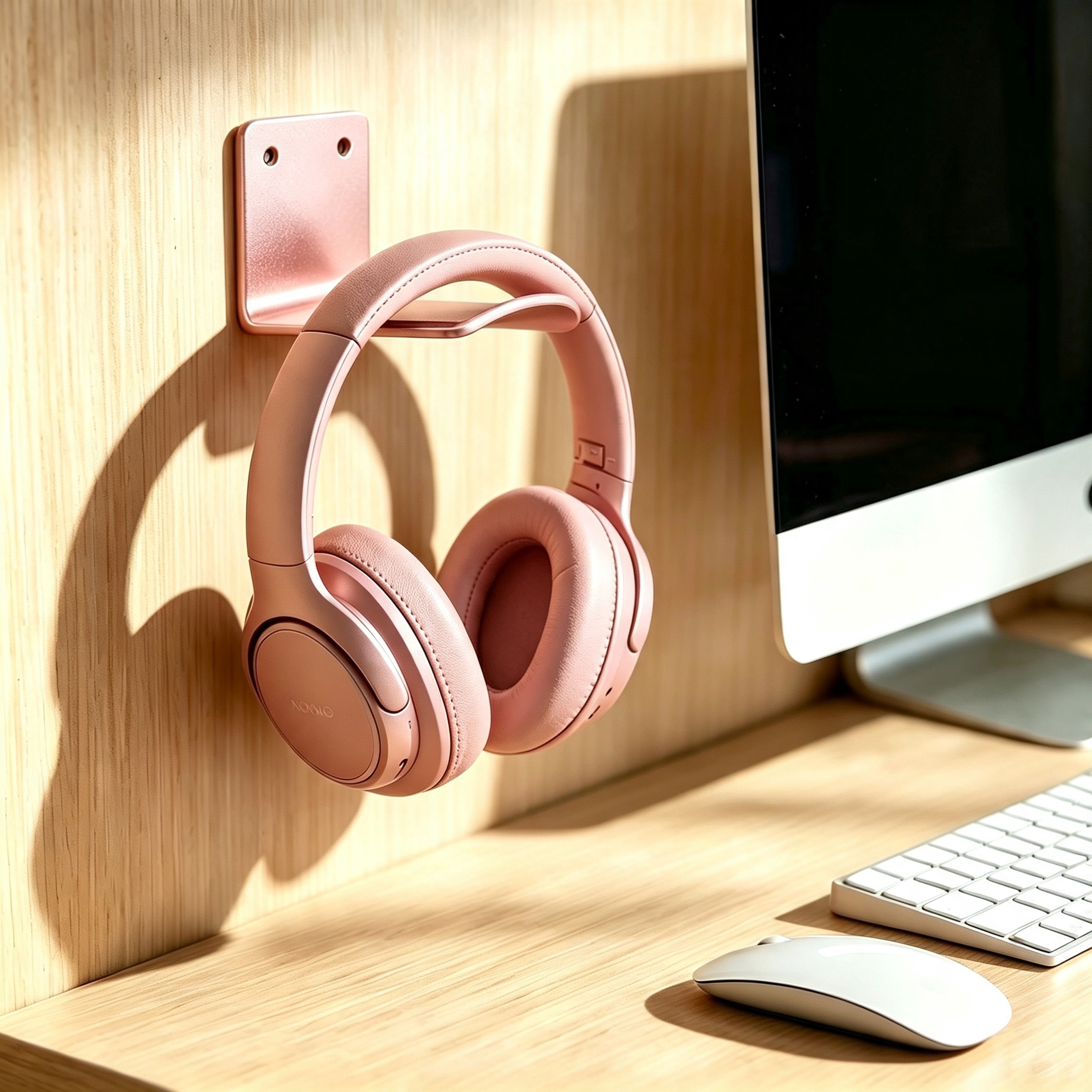 Aluminum Alloy Headphone Wall Hanger With Silicone Pad Universal Headset Holder 3