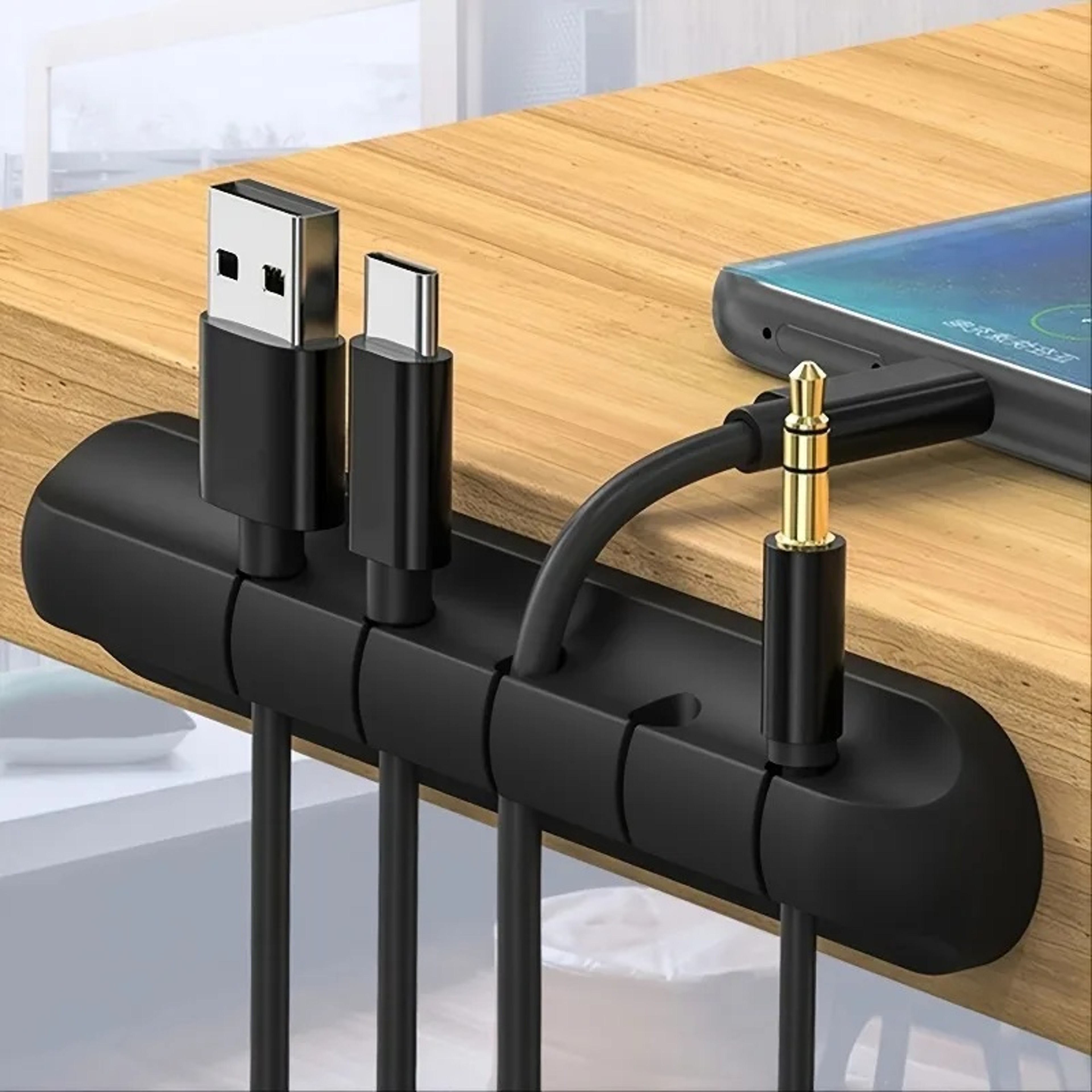 Self Adhesive Cable Clips For Desk Organization And Data Cord Management 2