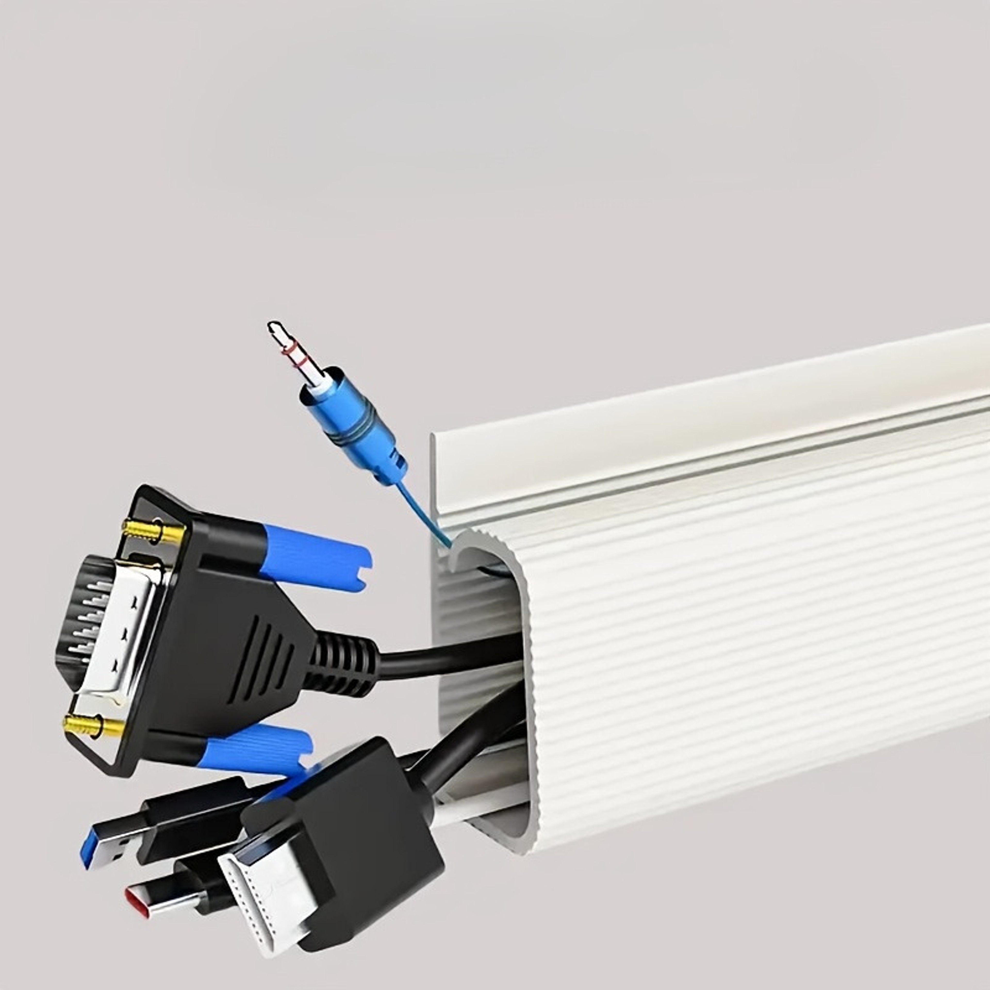 Under Desk Cable Organizer Adhesive Cable Management Raceway 7