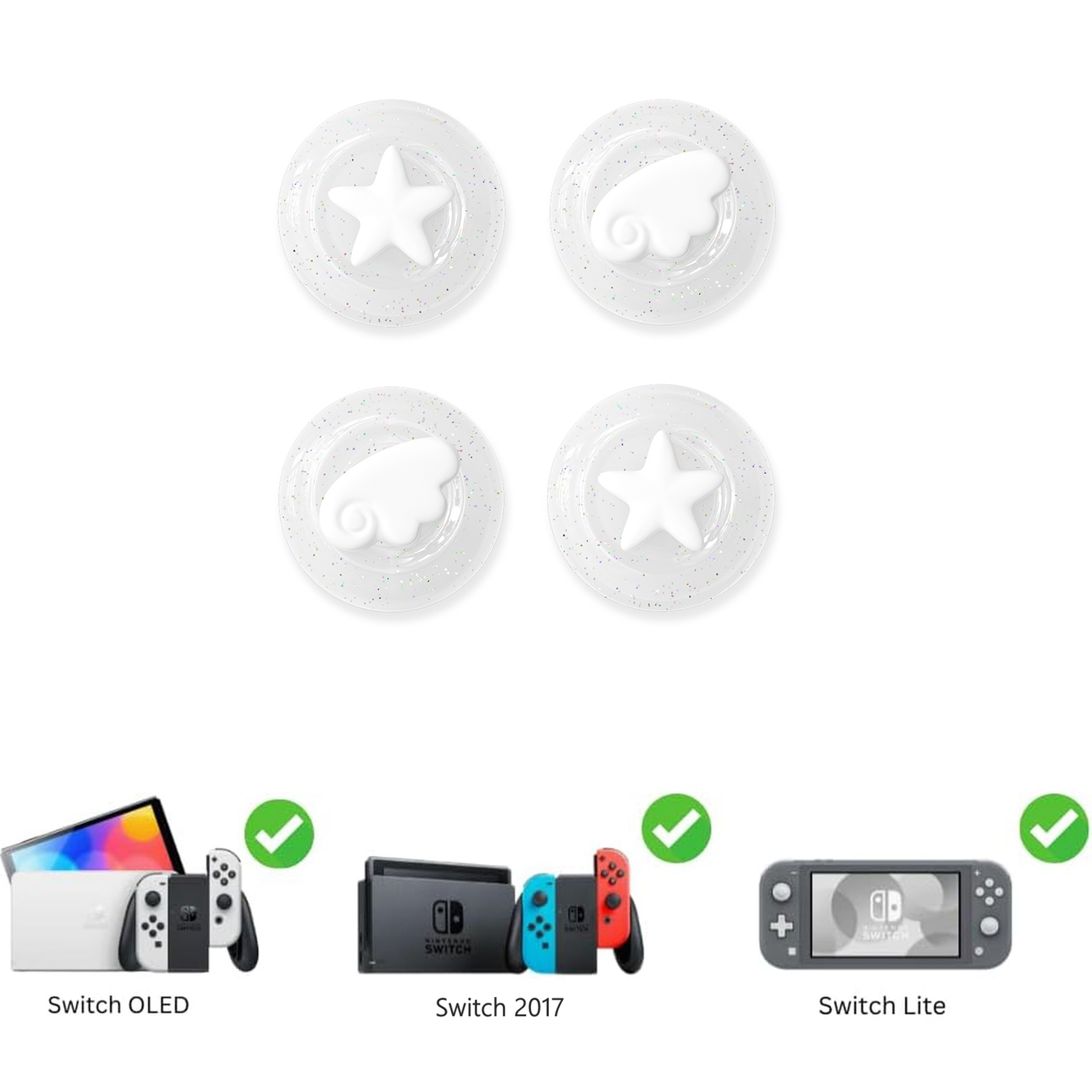 GeekShare Soap Bubble Thumb Grips for Nintendo Switch Controllers Gaming Stick Caps – view 7