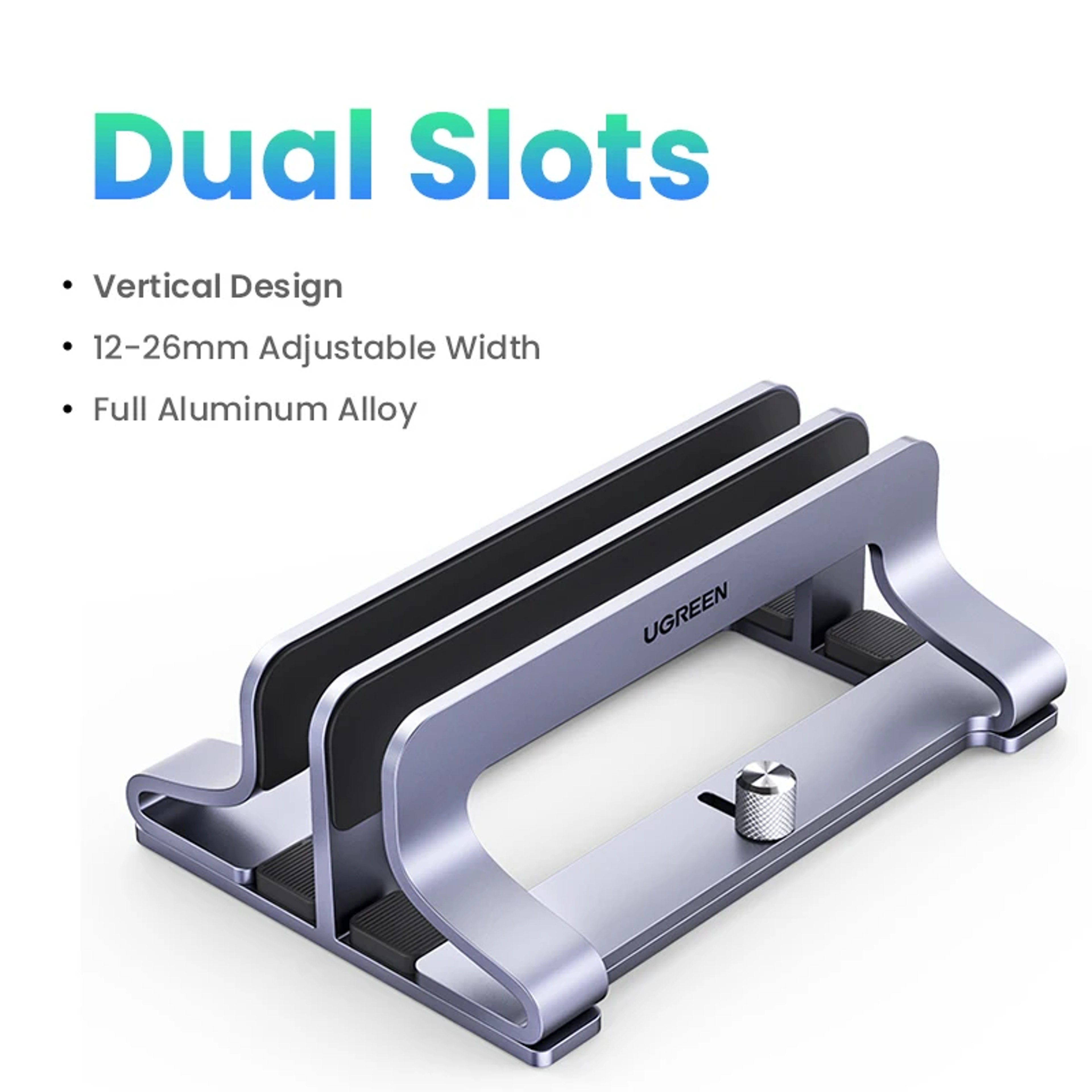 Vertical Laptop Stand Aluminum Holder For MacBook Pro Air Tablet And Phone 7