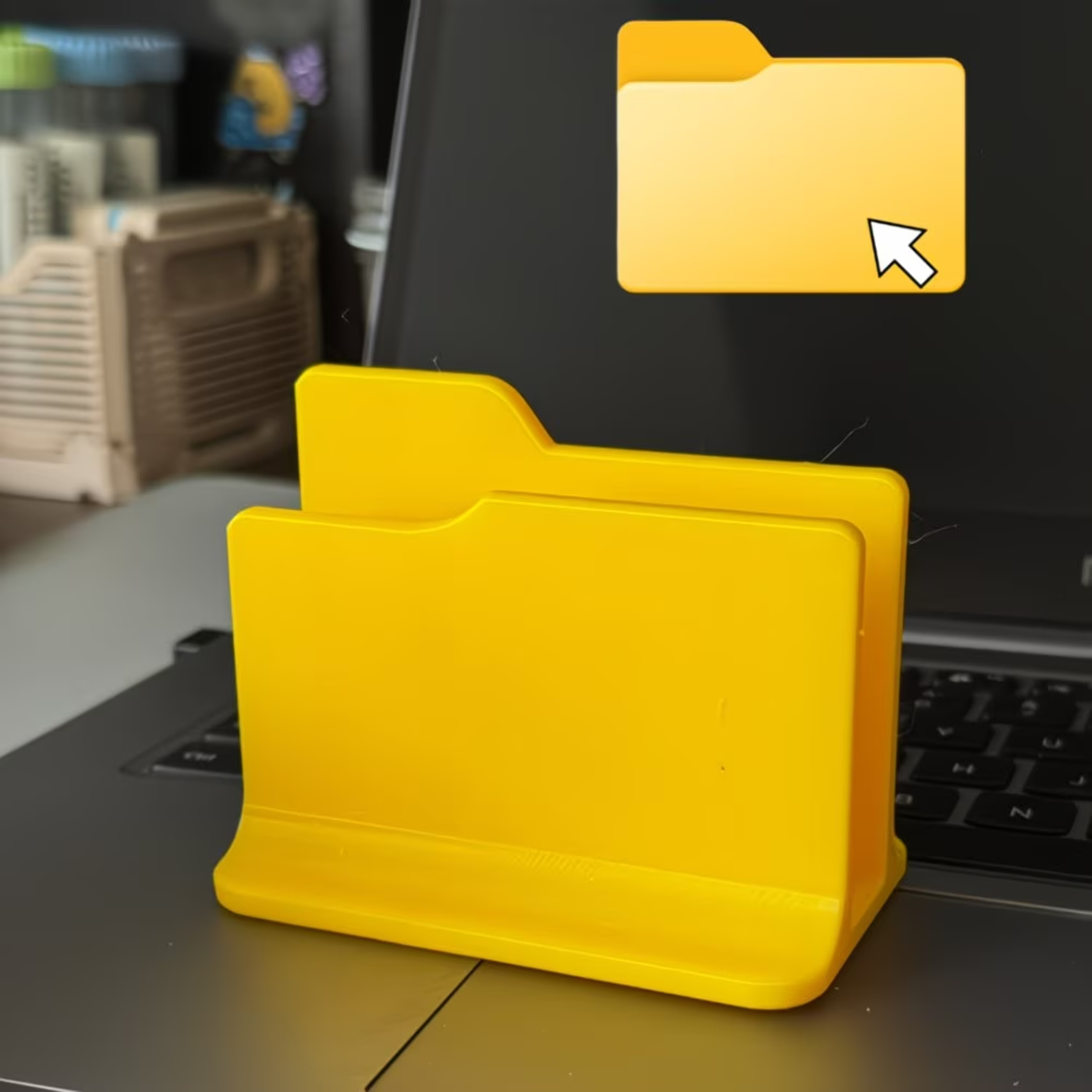 Windows Folder Theme Vertical Laptop Stand Desk Organizer For MacBook And Surface Laptops 3