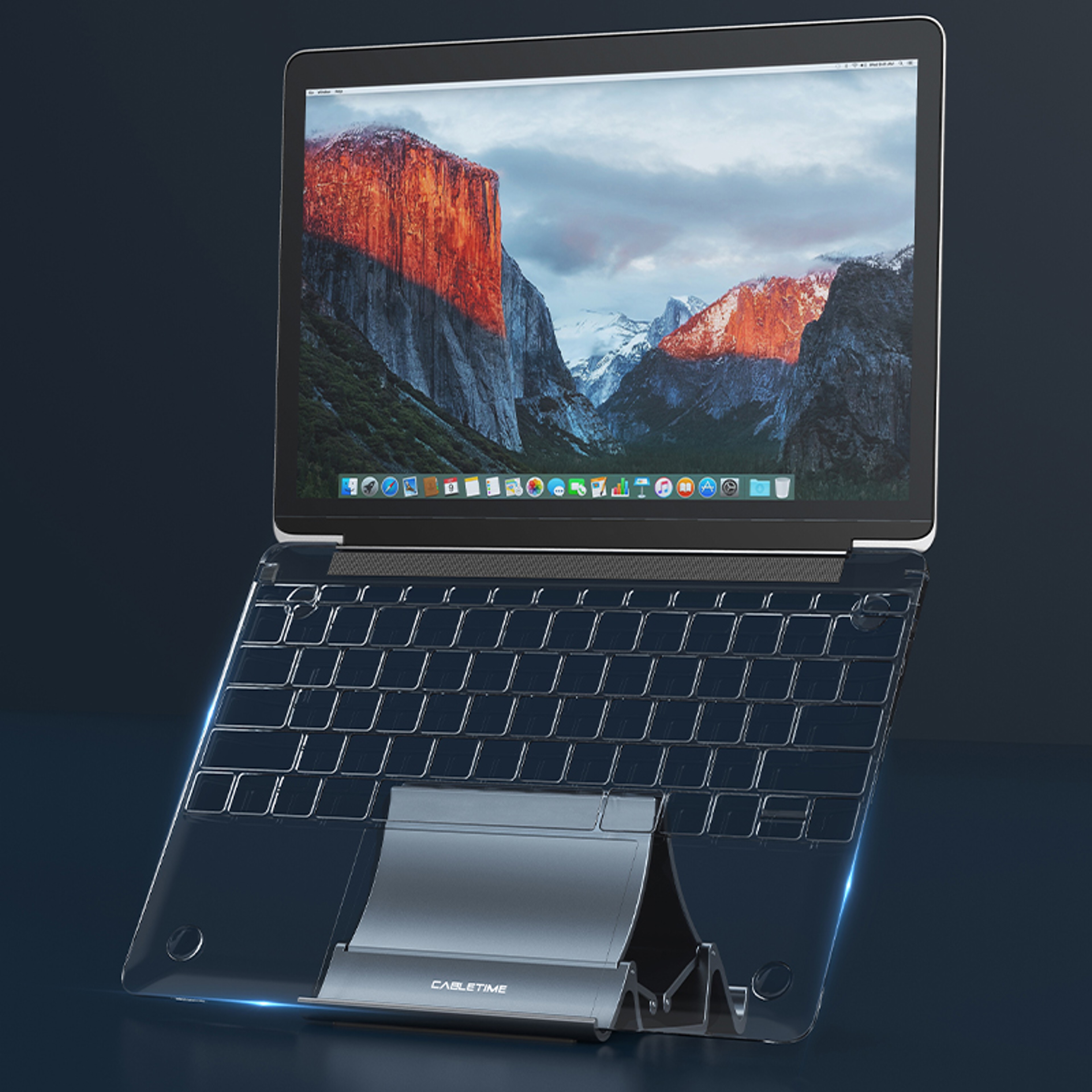 Vertical Laptop Stand Space Saving Adjustable Holder For MacBook IPad And Phone 3