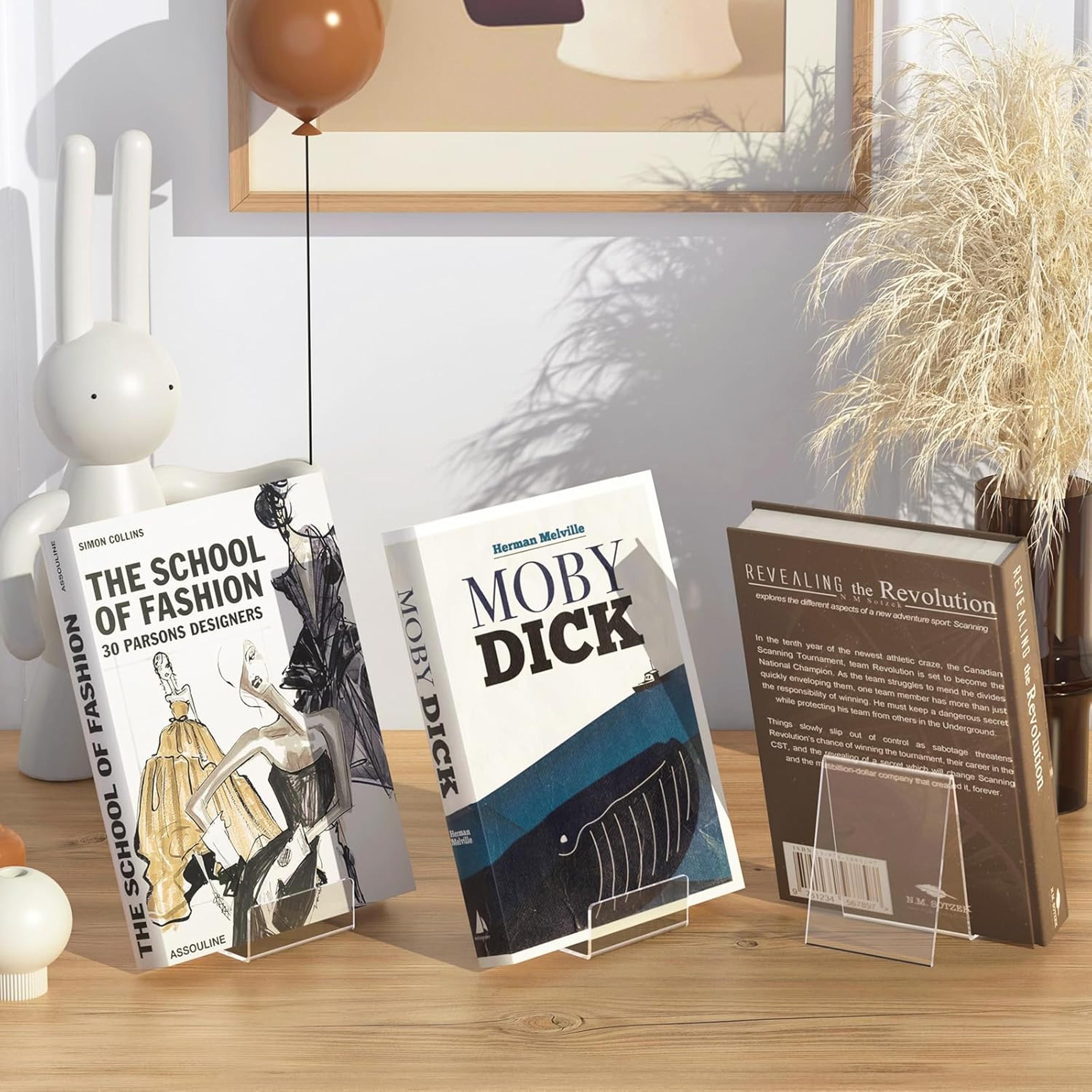 Clear Acrylic Book Display Stand With Ledge For Books Art And Tablet Display 4