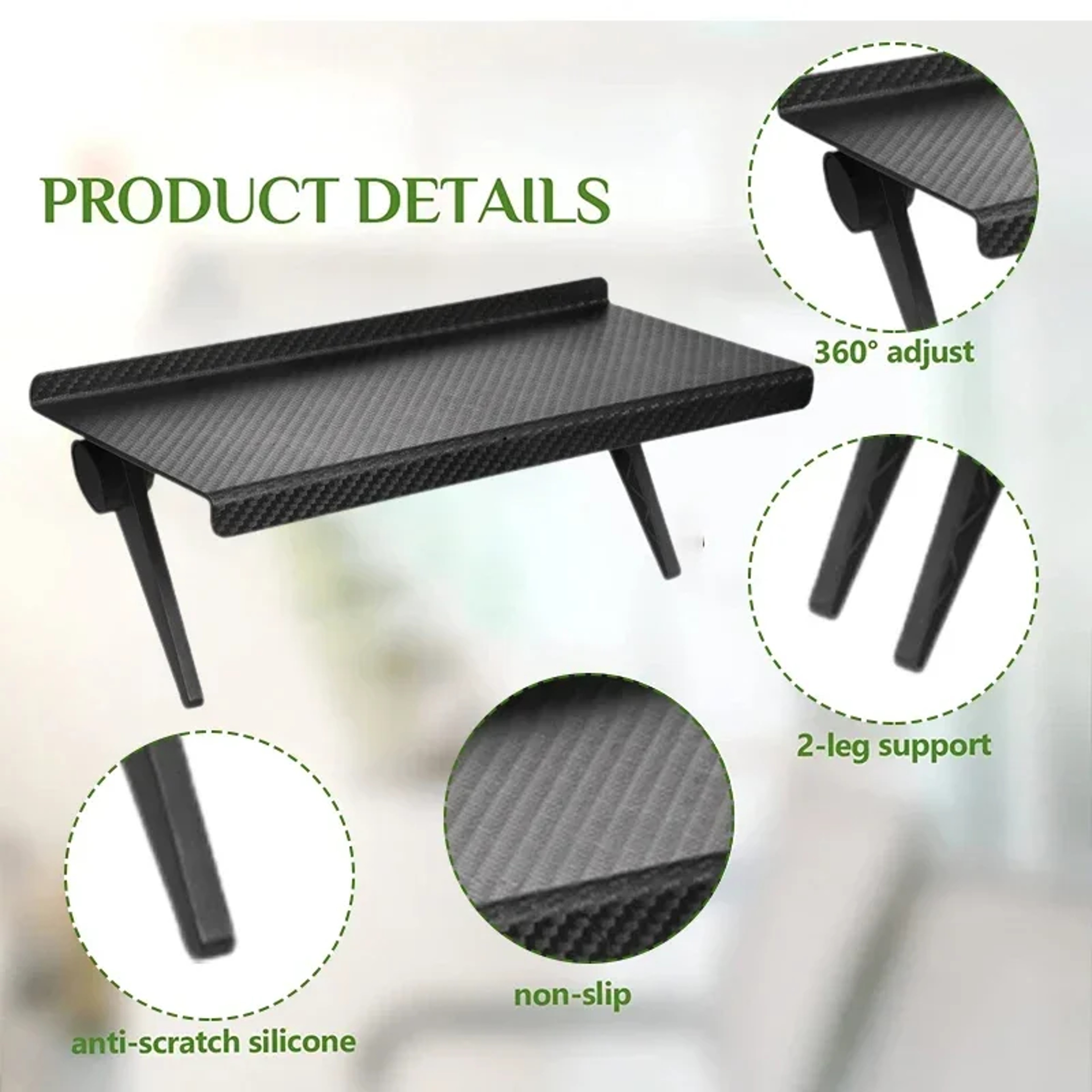 Adjustable TV Screen Top Shelf Monitor Stand Storage Rack Organizer 1