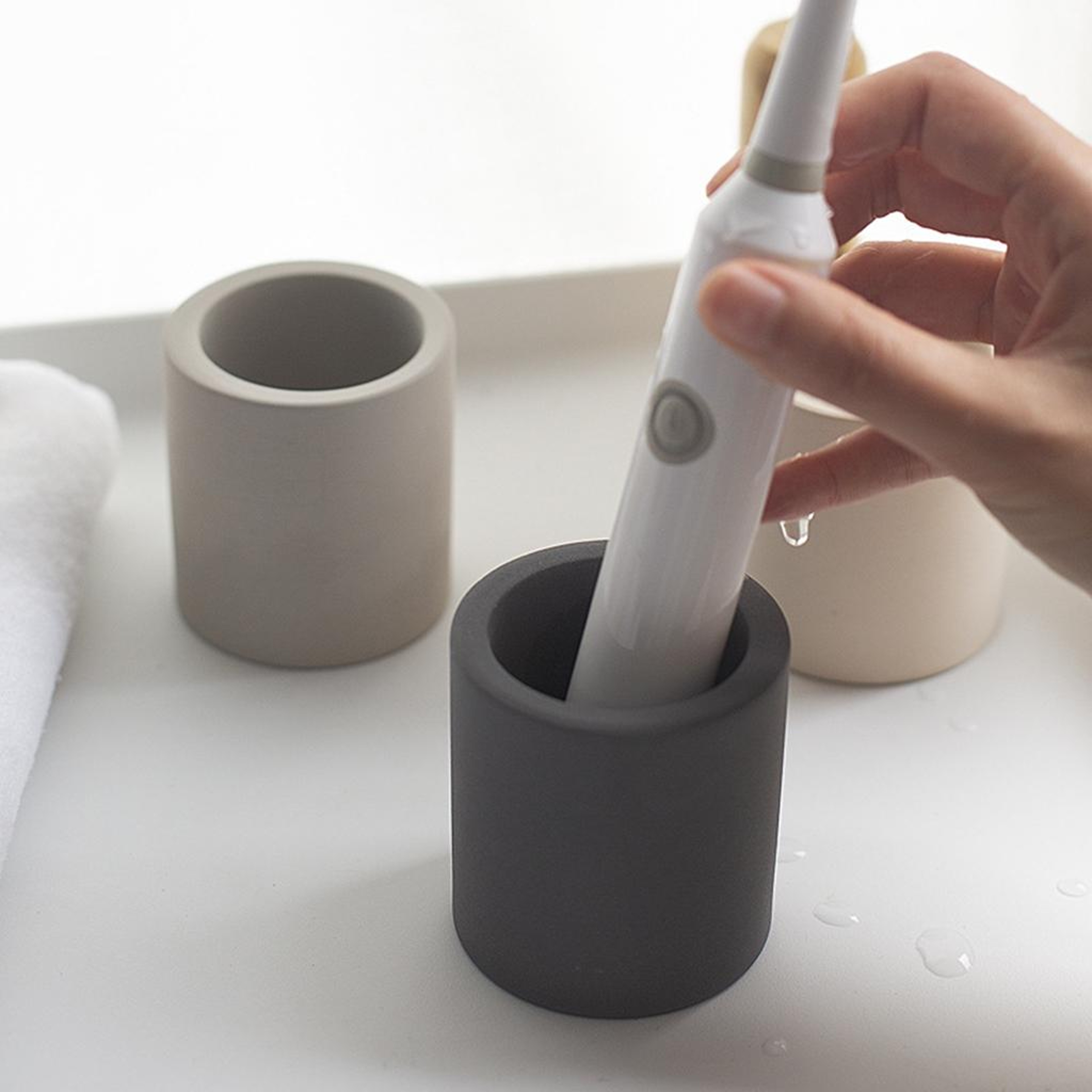 Toothbrush Holder Countertop Organizer With Toothpaste And Makeup Storage 0
