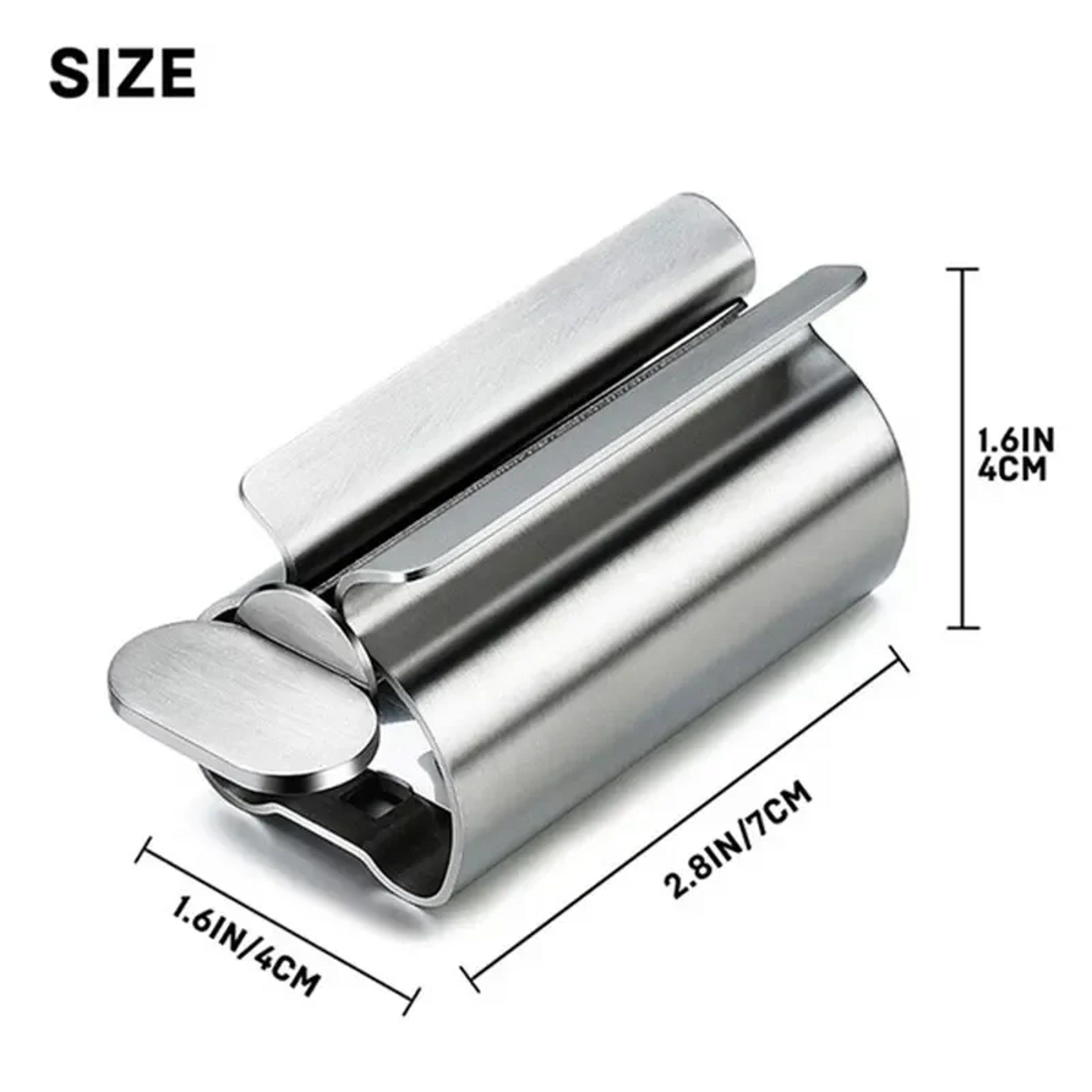 Stainless Steel Toothpaste Squeezer Tube Roller Dispenser Space Saving Bathroom Accessory 6